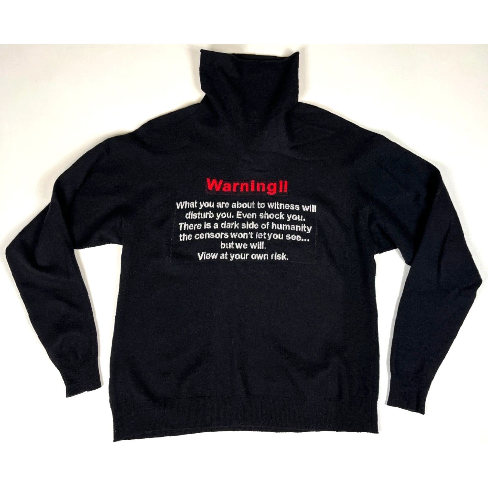 Vetements VETEMENTS Unisex Adult Turtle-Neck Sweater M Black Merino Wool Knit Pullover Slim Design Oversized Size US M / EU 48-50 / 2 - 6 Thumbnail