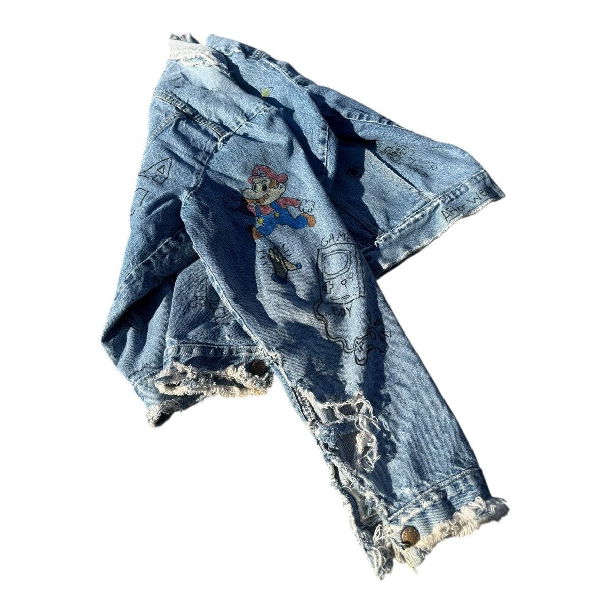 Rustler Rustler XL Custom Hand Painted Distressed Denim Jacket Size US XL / EU 56 / 4 - 7 Thumbnail