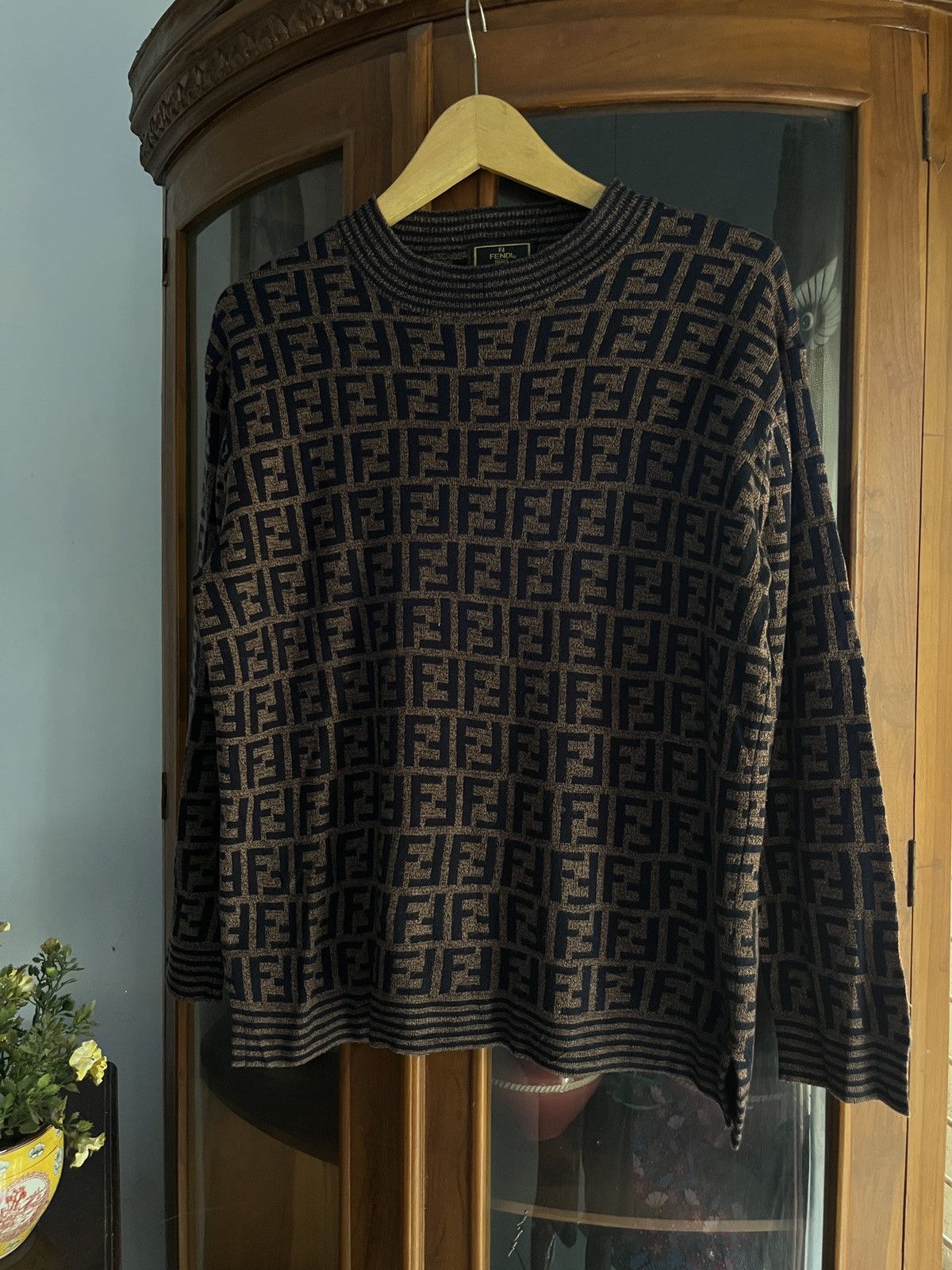 Fendi 💥Send Offer 💥 Vintage Fendi zucca Monogram Knit sweater Size US M / EU 48-50 / 2 - 2 Thumbnail