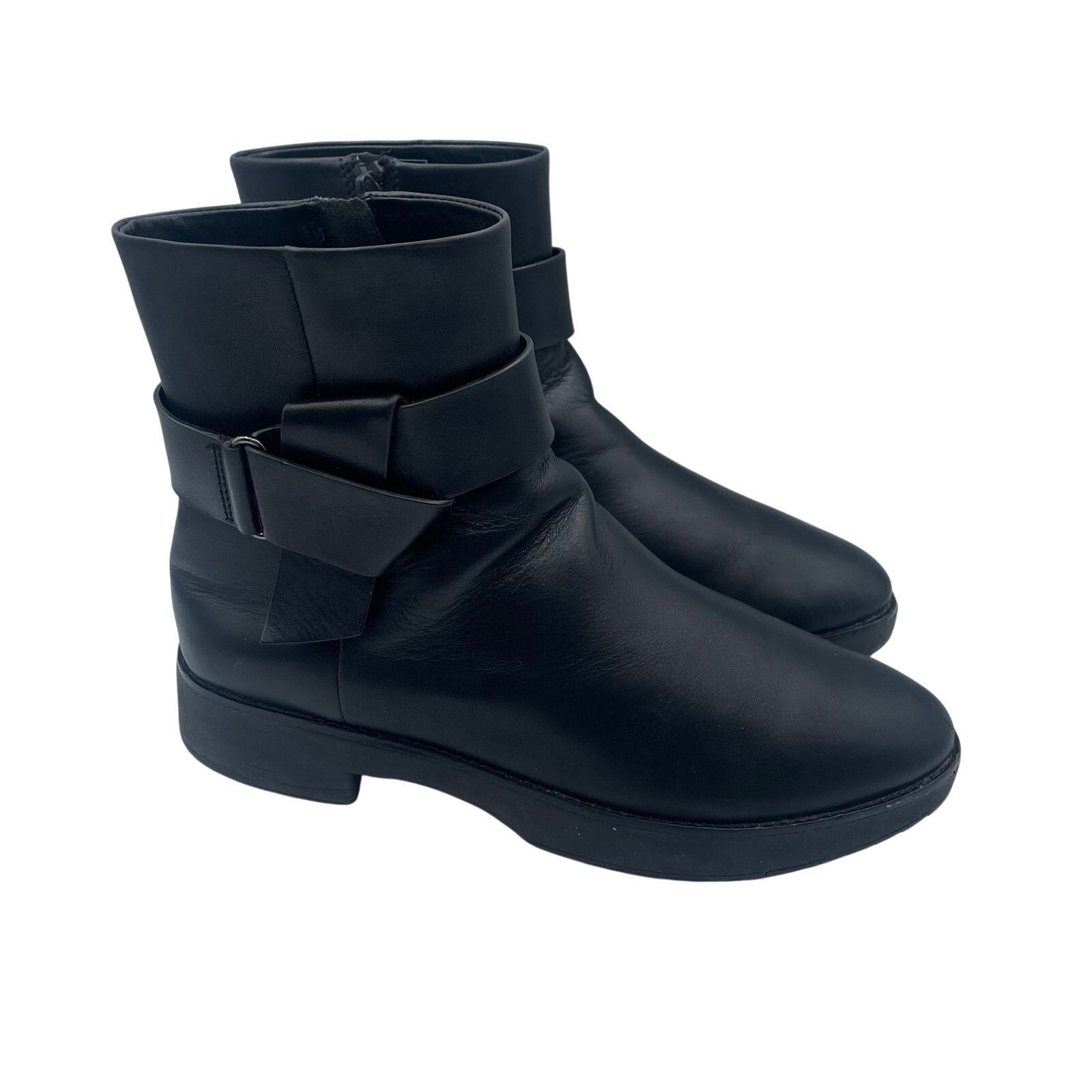 Other FitFlop Lingonberry Knot Boots Zip Leather Ankle Black 6.5 Size US 6.5 / IT 36.5 - 1 Thumbnail