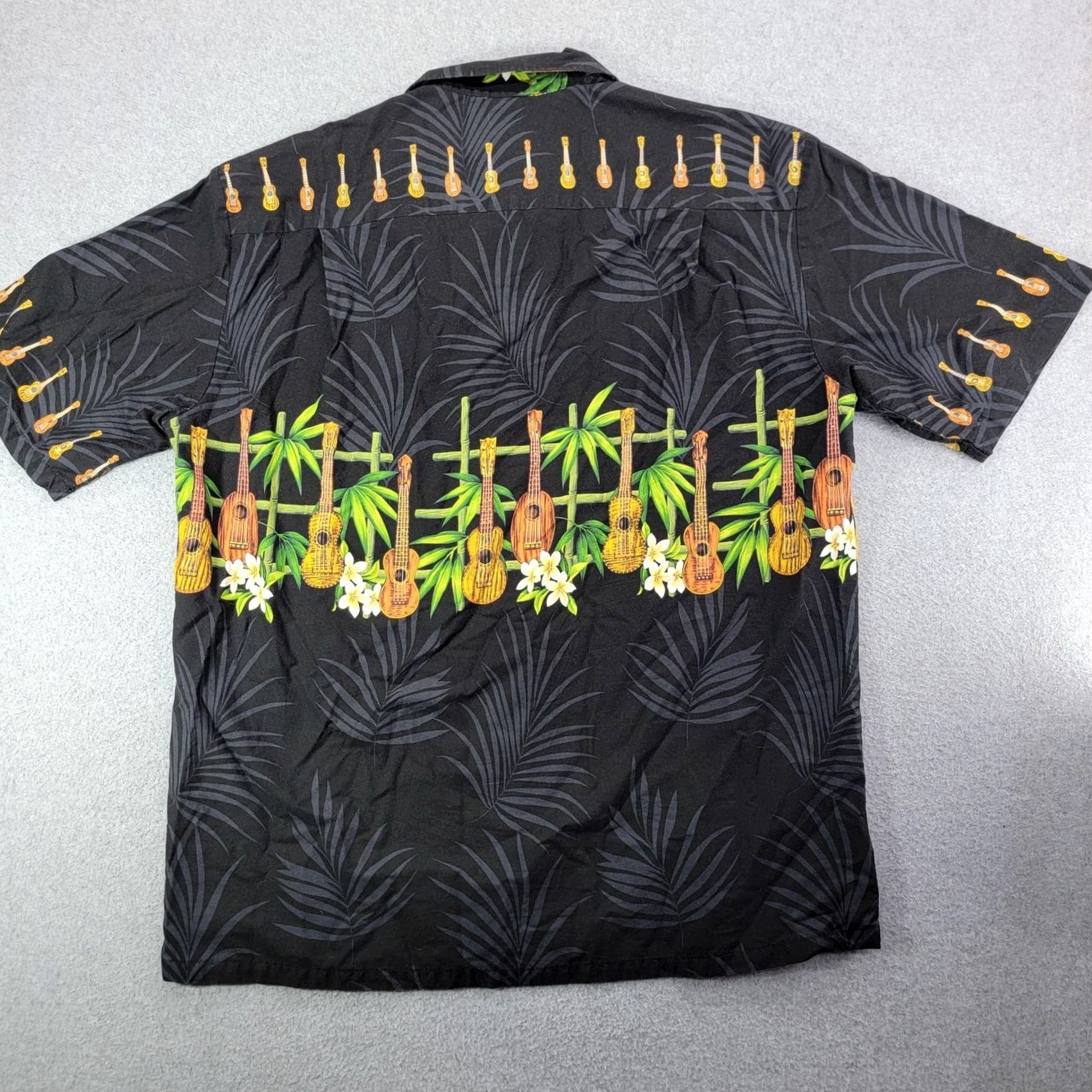 Vintage VINTAGE Pacific Legend Apparel Shirt Mens XL Black Ukulele Hawaiian Aloha Music Print Size US XL / EU 56 / 4 - 6 Thumbnail