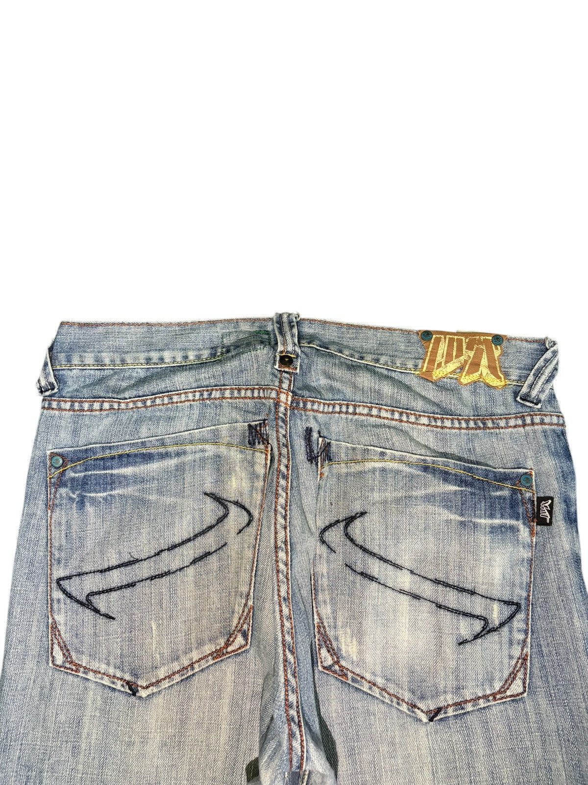 Fubu Vintage Japanese Brand Faded Wash Distressed Loose Jeans Size US 32 / EU 48 - 4 Thumbnail