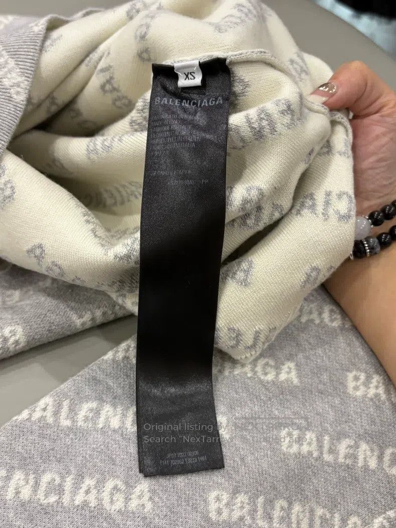 Balenciaga Balenciaga Gray Camo Print Logo Sweater Size US XS / EU 42 / 0 - 3 Thumbnail