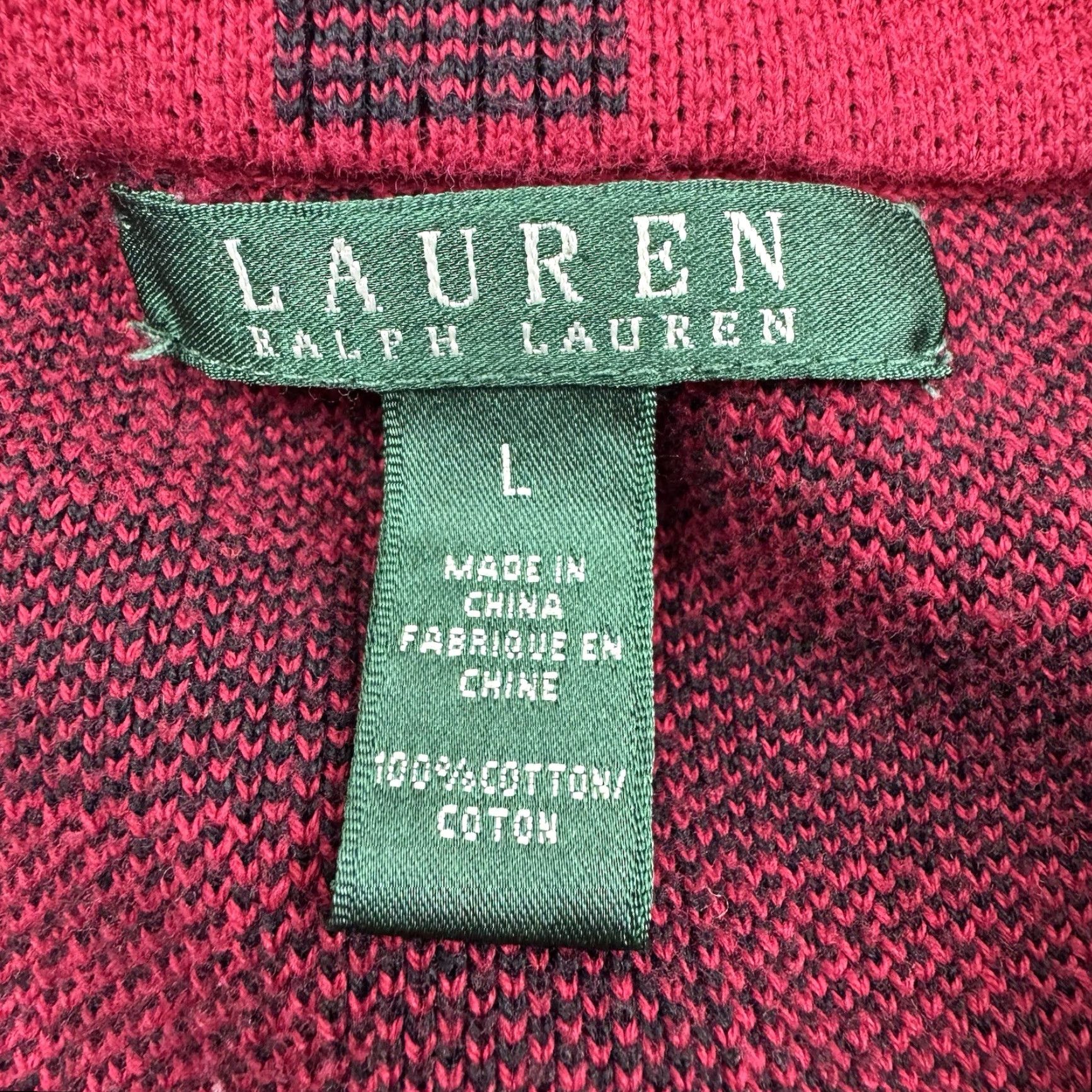 Ralph Lauren VINTAGE Ralph Lauren Jacket Womens Large Plaid Full Zip Collar Sweatshirt Size L / US 10 / IT 46 - 3 Thumbnail