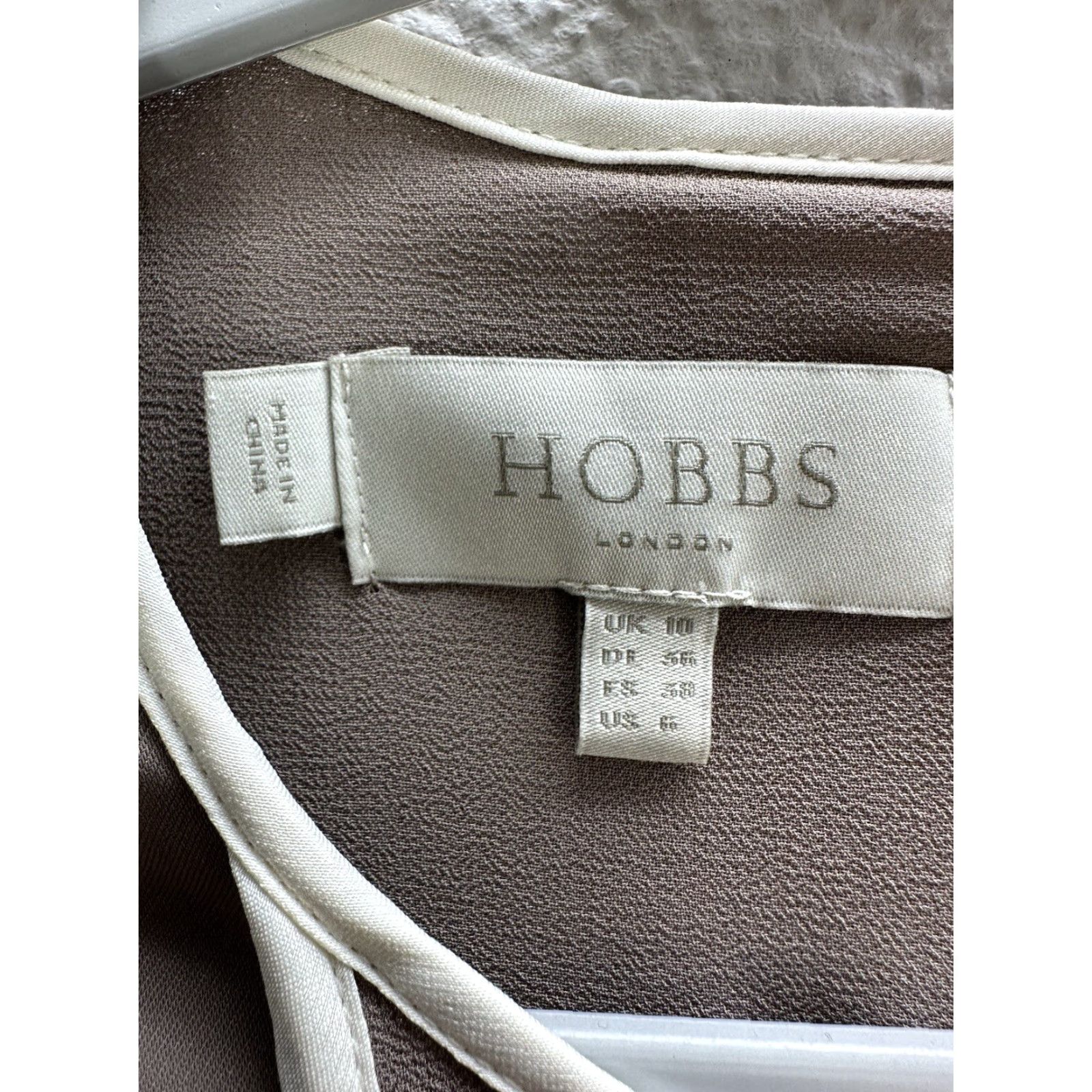 Vintage Hobbs White Dark Beige Stripe Belted A-Line Dress Womens 6 UK 10 US 6 Long Sleeve Knee Length VINTAGE No Size M / US 6-8 / IT 42-44 - 5 Thumbnail