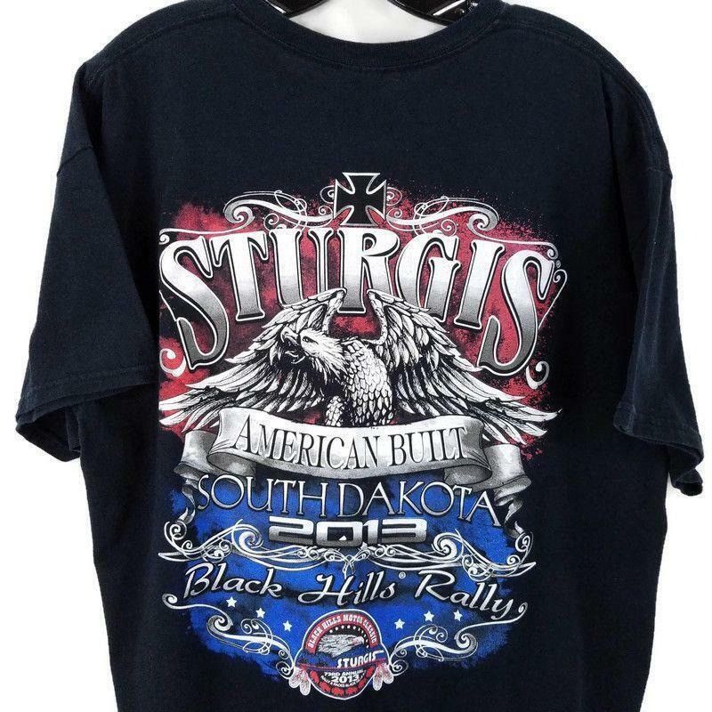 Gildan Sturgis Black Hills Rally T Shirt Mens XL 73rd Annual 2013 Size US XL / EU 56 / 4 - 3 Thumbnail