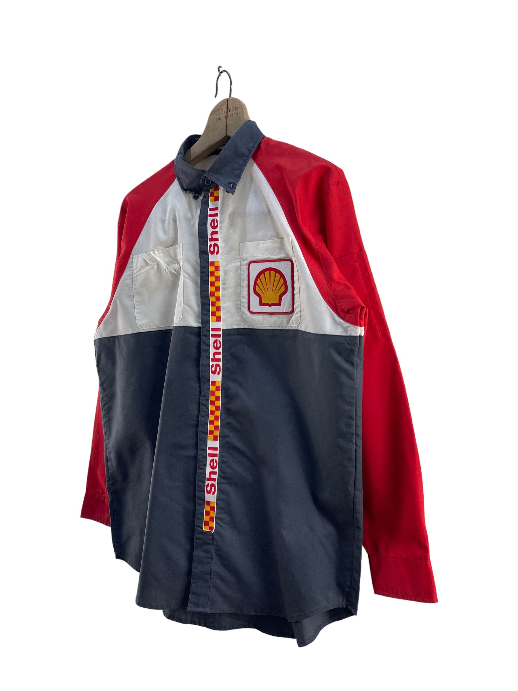 Japanese Brand Vintage Shell Uniform Worker Button Shirt Size US L / EU 52-54 / 3 - 3 Thumbnail