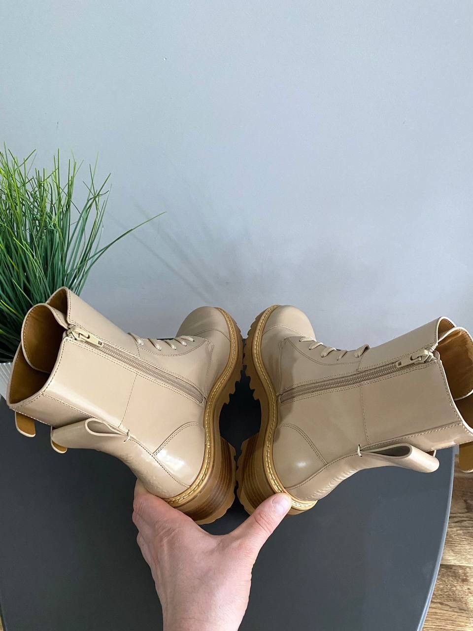 See by Chloe See By Chloe Mallory Lace Leather Buckle Combat Boots, 37 Size US 7 / IT 37 - 10 Thumbnail