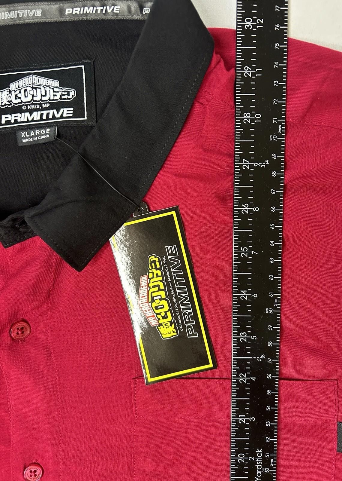 Other Primitive x My Hero Academia Red Button Up Men’s Extra Large Size US XL / EU 56 / 4 - 5 Thumbnail