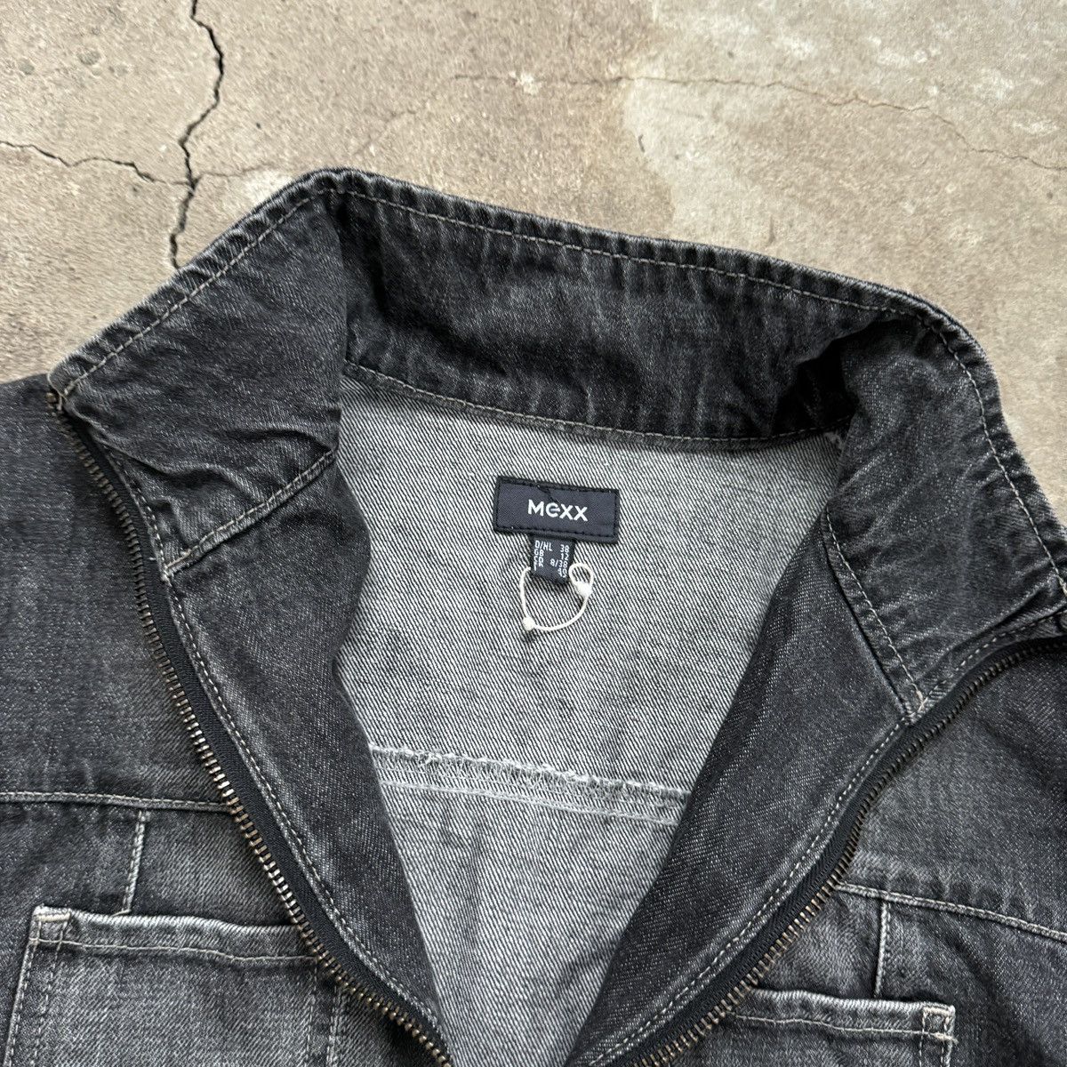 Mexx × Vintage Vintage Y2K Mexx Denim Gray Zip Jacket Size XS / US 0-2 / IT 36-38 - 5 Thumbnail