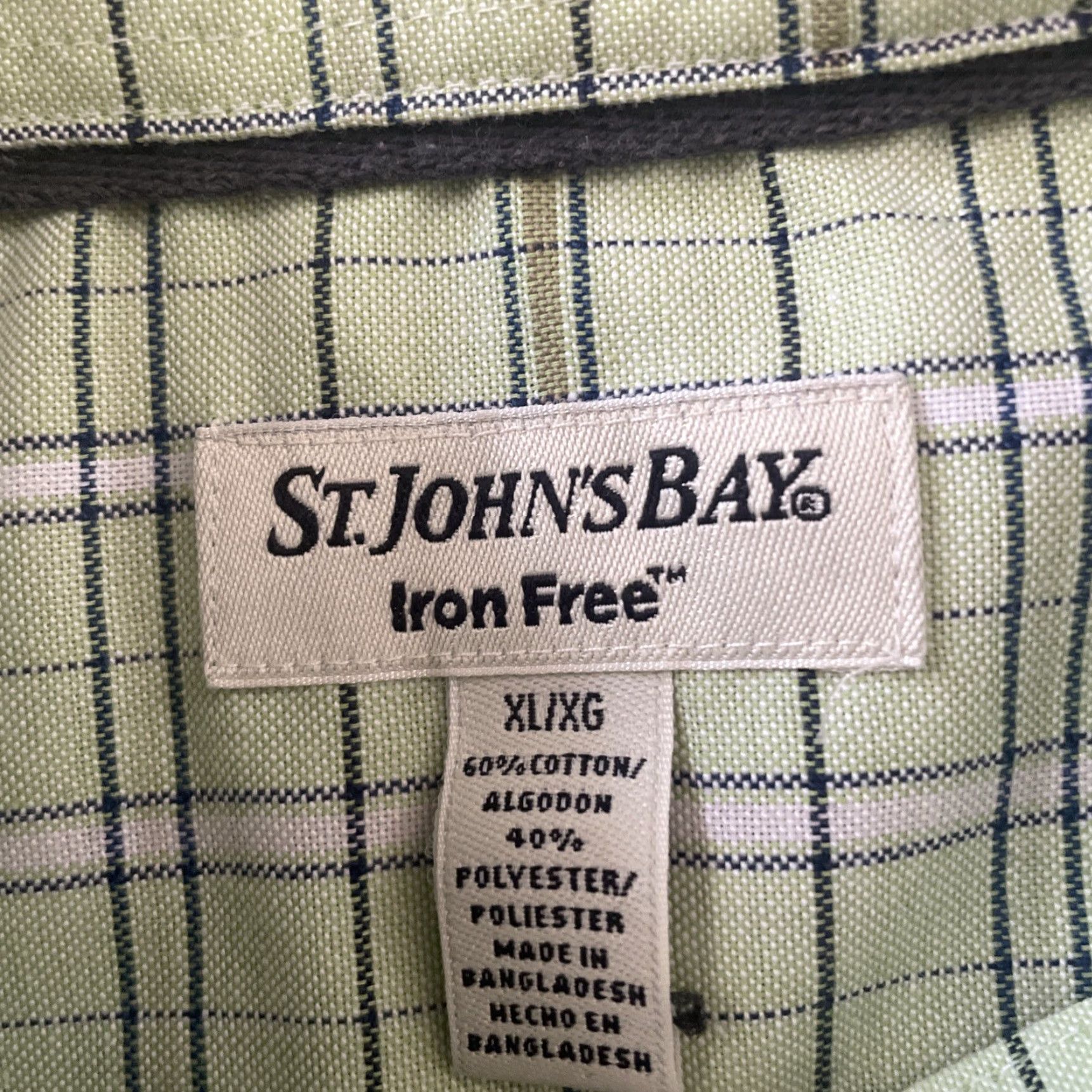 Vintage VINTAGE St. Johns Bay Button-Up Shirt Men XL Green Plaid Short Sleeve Y2K Streetwear Casual Wrinkle Free Iron Free Button-Down Size US XL / EU 56 / 4 - 5 Thumbnail