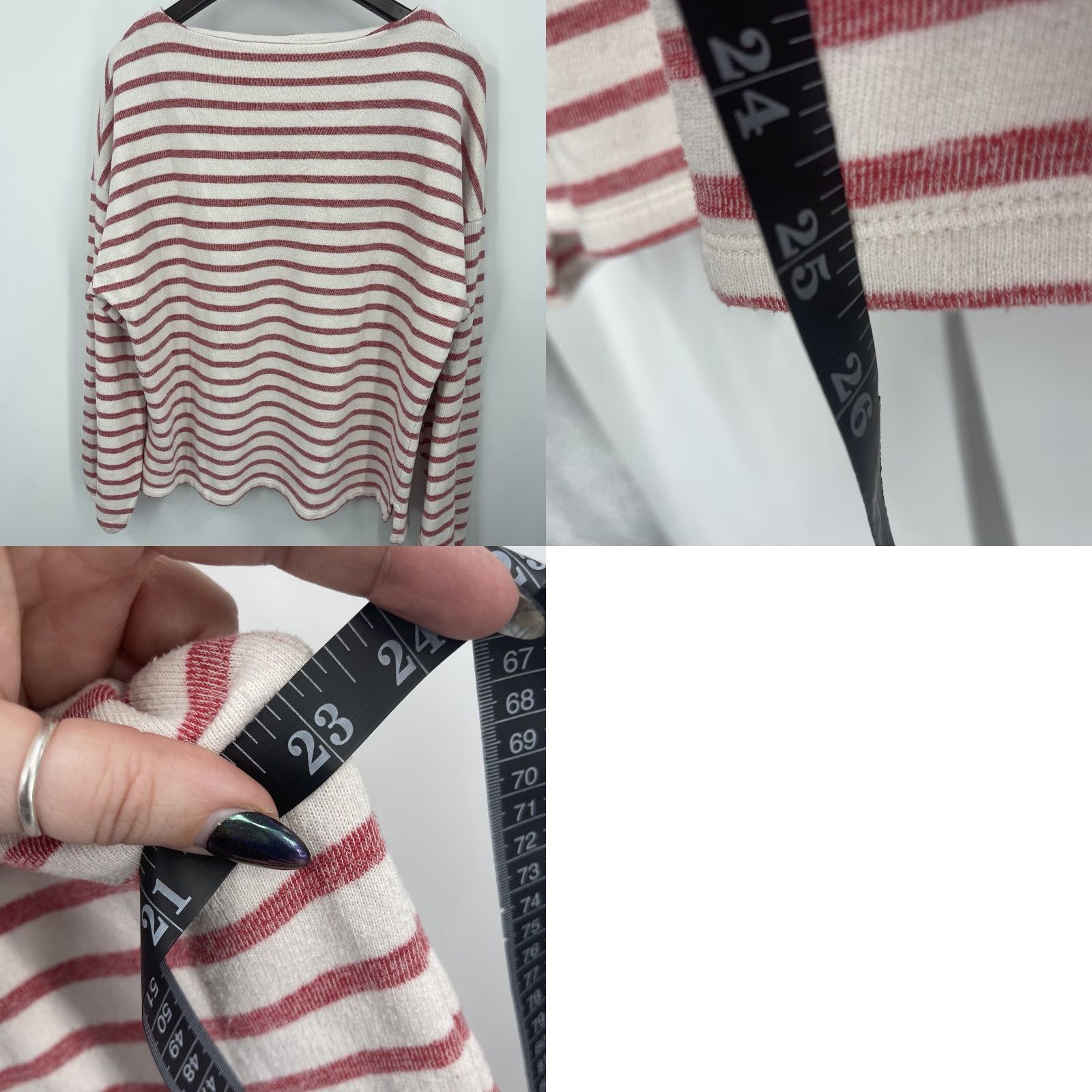 CLOSED Closed Sweater Women Large Ivory Striped Long Sleeve Pullover Casual Classic Womens Size L / US 10 / IT 46 - 8 Thumbnail