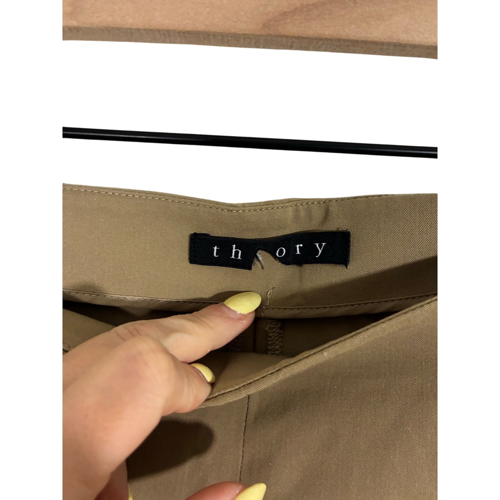 Theory Theory Stretch Pants Khaki S Cropped Career Business Size 26" / US 2 / IT 38 - 2 Thumbnail
