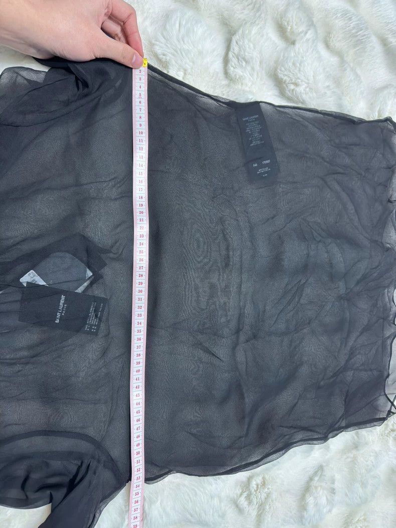 Yves Saint Laurent Saint Laruent Silk See-Through Turtleneck Shirt 2502-Nextar Size S / US 4 / IT 40 - 6 Thumbnail