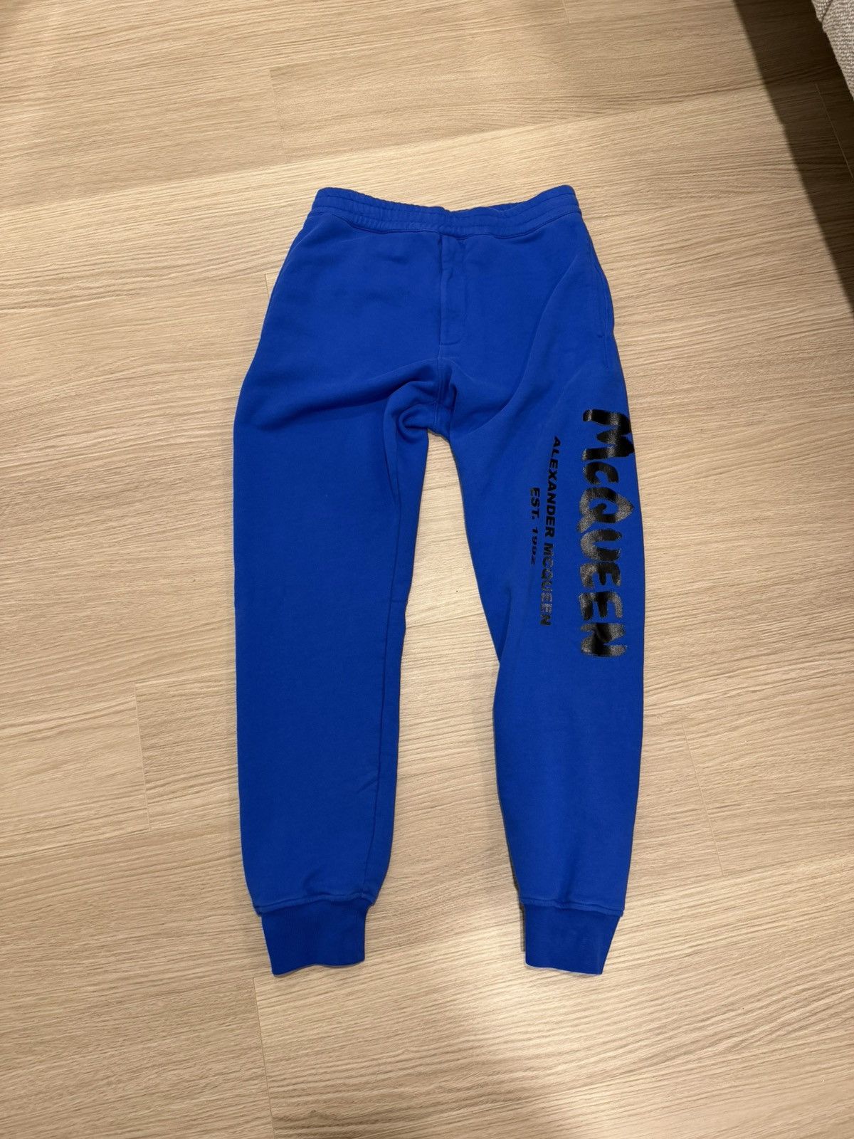 Alexander McQueen Alexander Mcqueen Jogger Sweatpants Blue/Black - Small Size US 30 / EU 46 - 1 Thumbnail