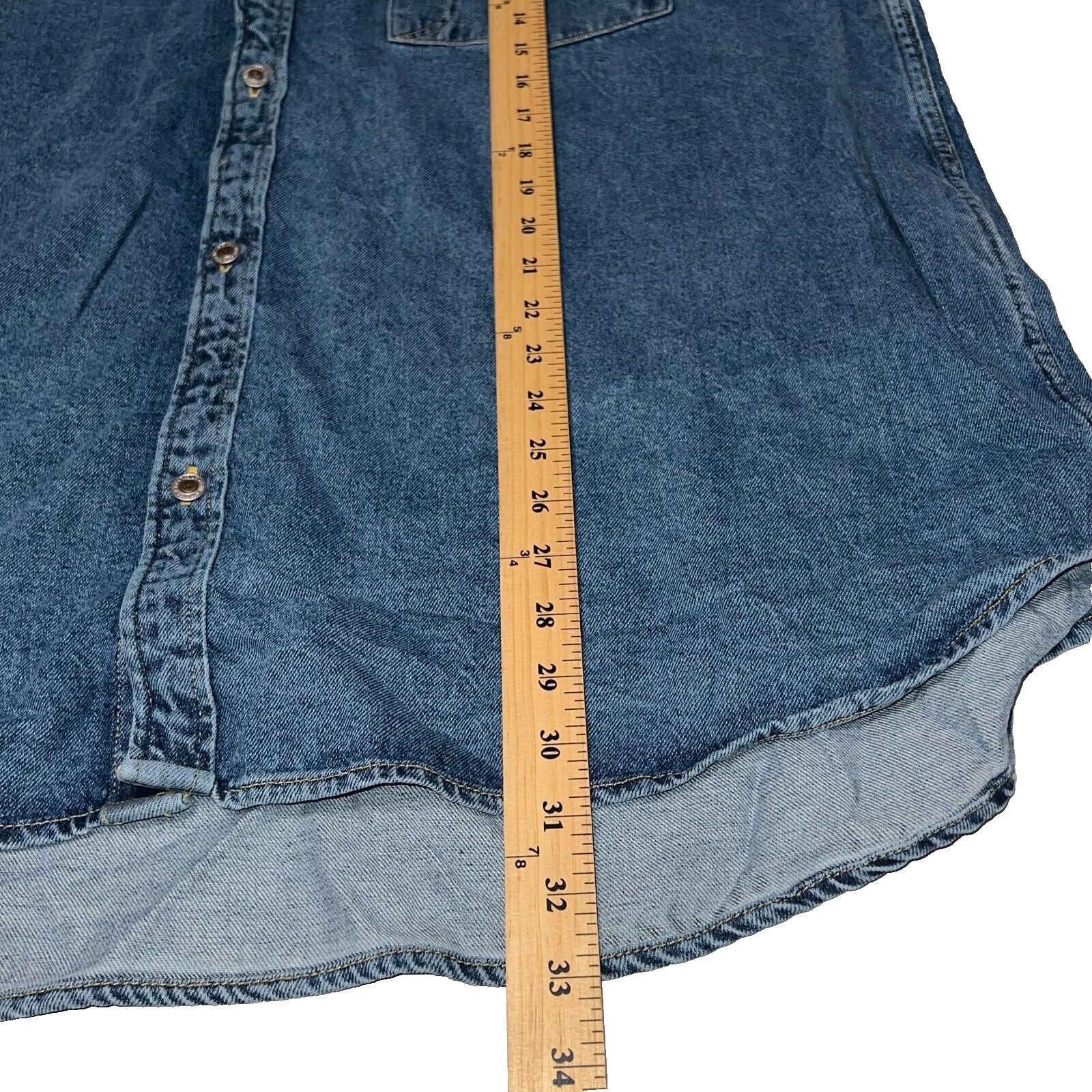 Levi's Levi's Silver Tab Denim Oversized Blue Pocket Shirt Men's XL Size US XL / EU 56 / 4 - 10 Thumbnail