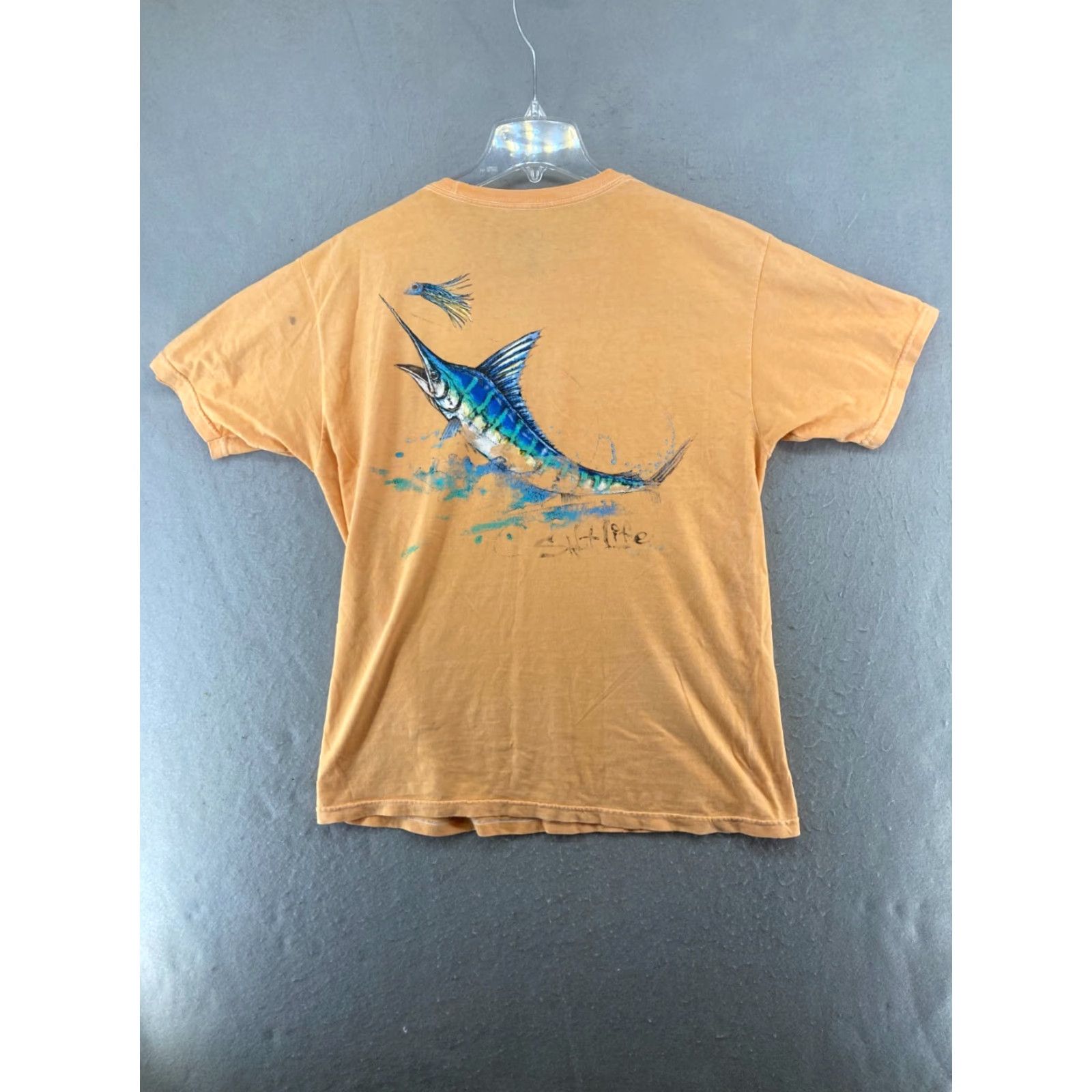 Vintage Salt Life Mens TShirt M Orange Marlin Fishing Pocket Shirt Beach Fish Graphi c Print Size US M / EU 48-50 / 2 - 6 Thumbnail