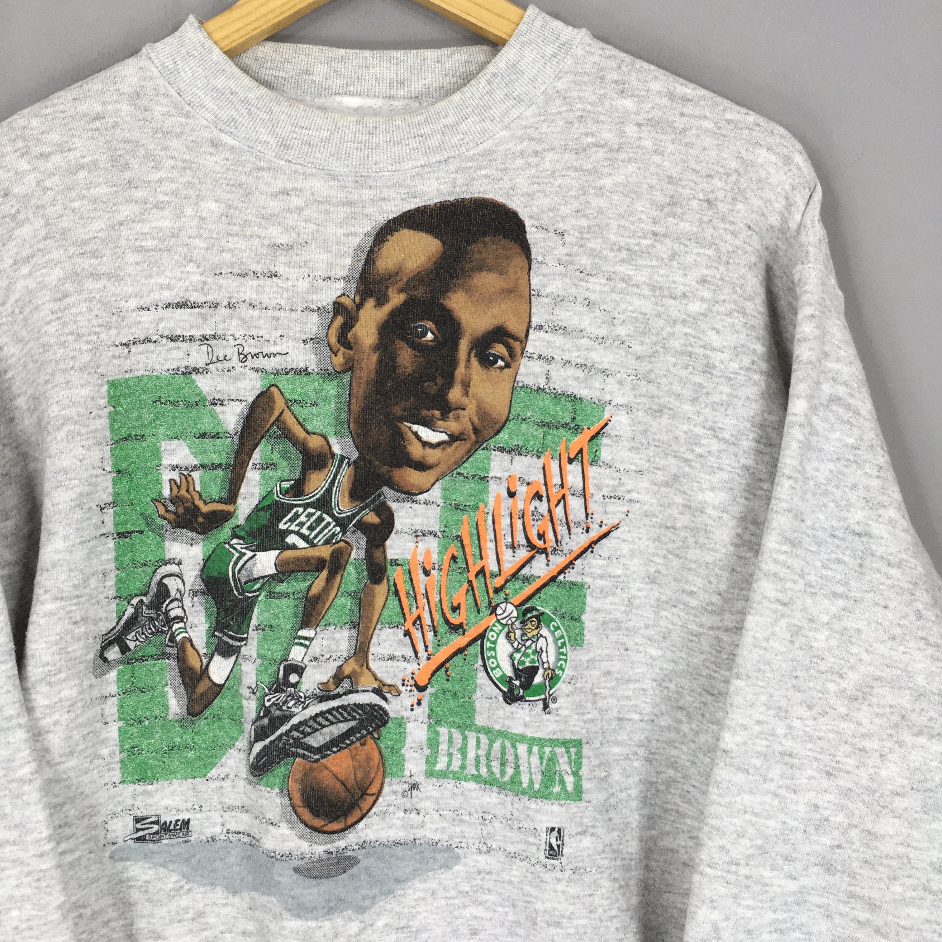 NBA × Salem Sportswear RARE Vintage 90s Boston Celtics NBA Sweatshirt Large Size US L / EU 52-54 / 3 - 2 Thumbnail