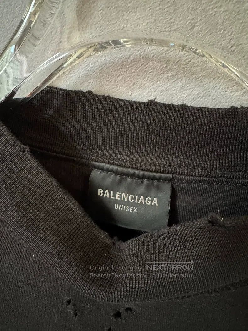 Balenciaga Balenciaga Antwerp Palace Logo Printed Aged Round-neck Sho Size US S / EU 44-46 / 1 - 3 Thumbnail