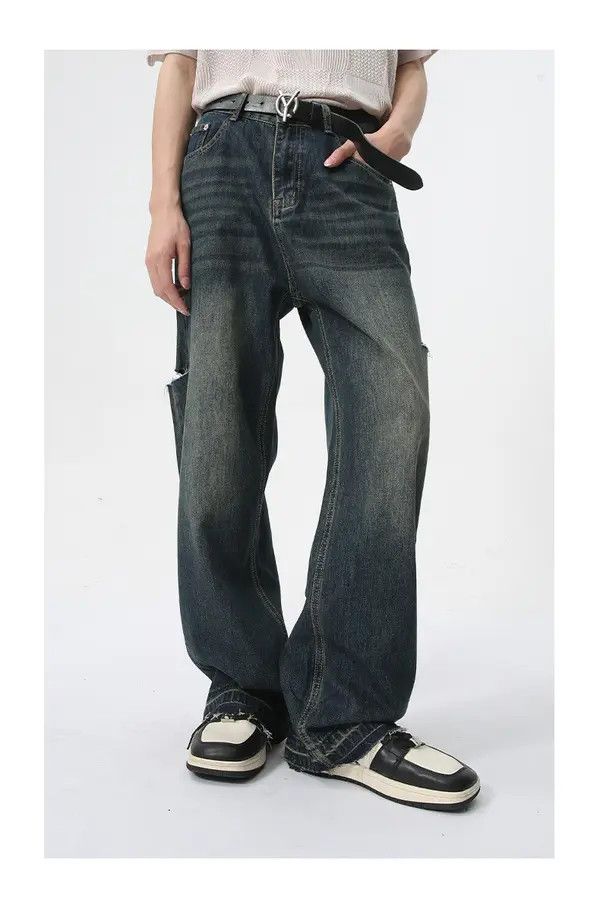 Japanese Brand Noriko x moto Street retro side hole design jeans Size US 32 / EU 48 - 8 Thumbnail