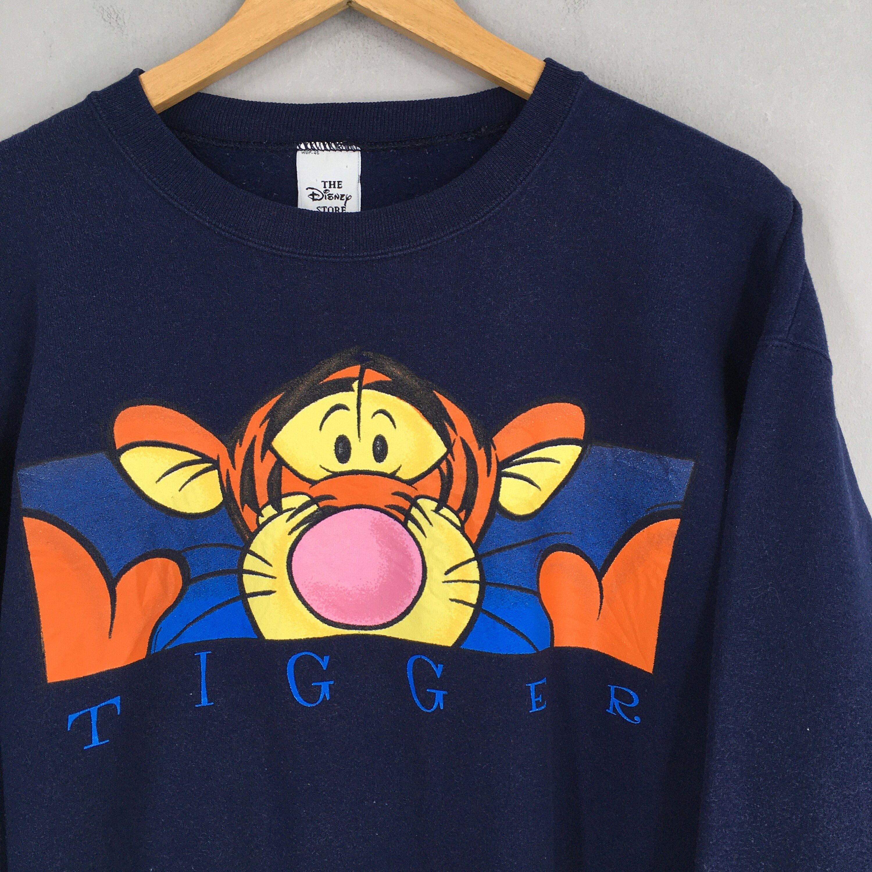 Disney × Vintage Vintage 90s Tigger Disney Blue Sweatshirt Medium Size US M / EU 48-50 / 2 - 2 Thumbnail