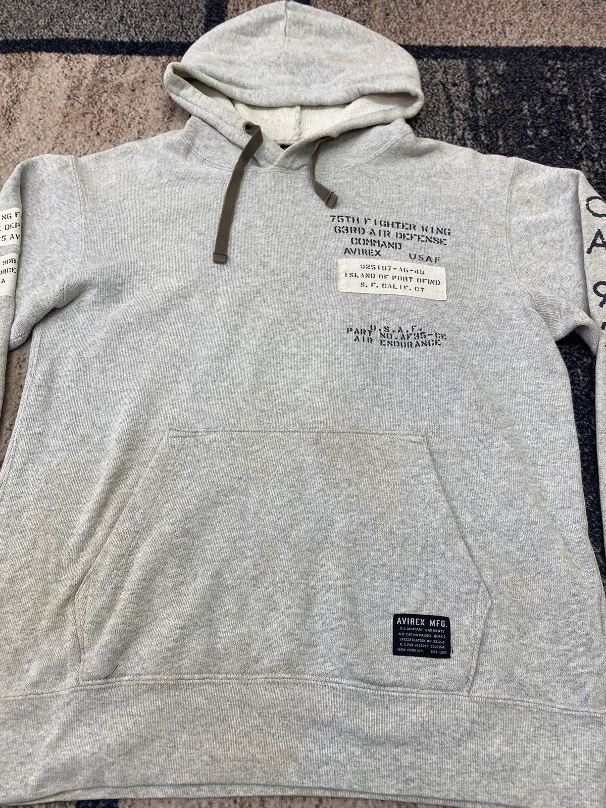 Avirex Vtg Distressed Avirex 75Th Fighter Wing Hoodies Size US M / EU 48-50 / 2 - 3 Thumbnail