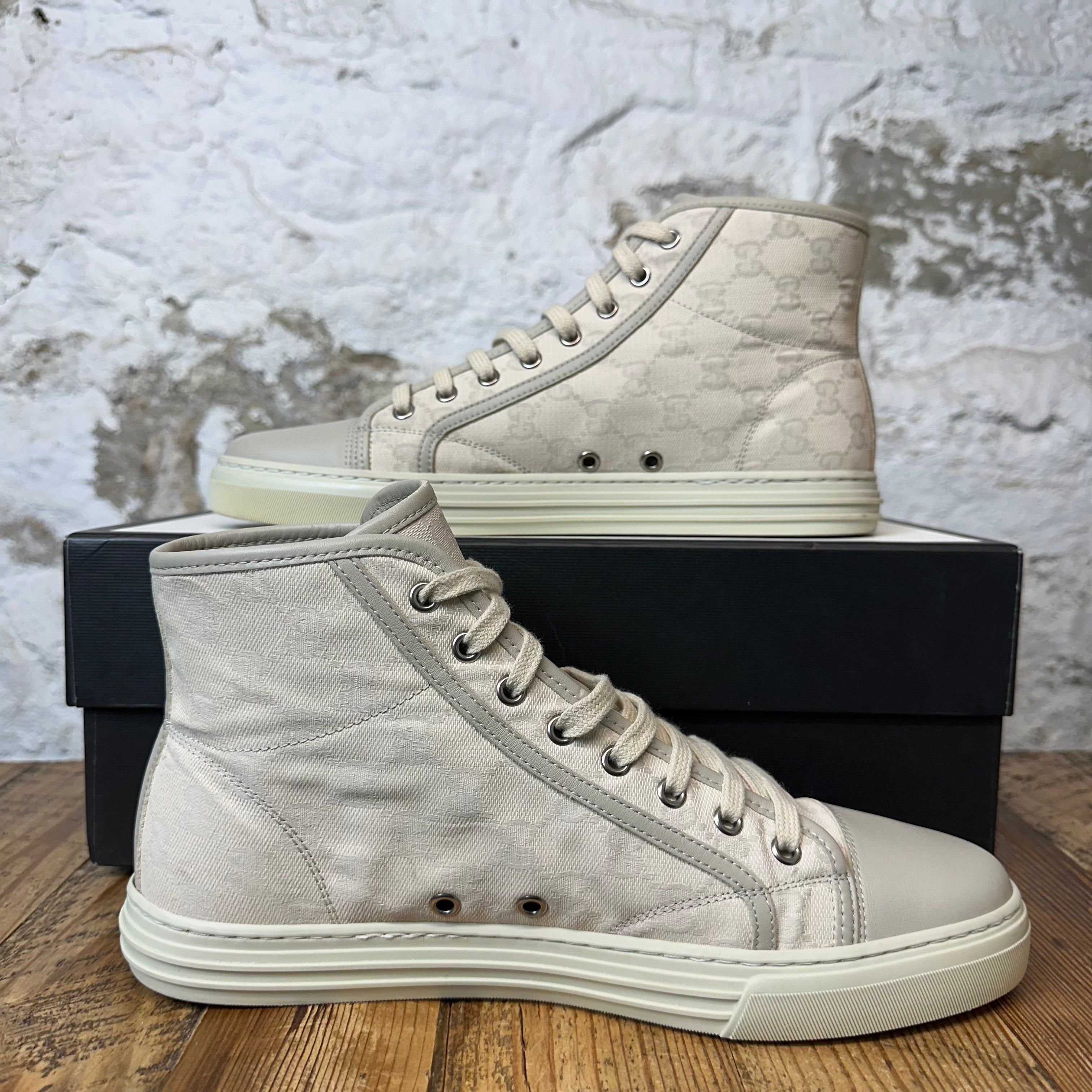 Gucci Gucci High Beige GG Monogram Sneaker Sz 8.5 Size US 8.5 / EU 41-42 - 2 Thumbnail