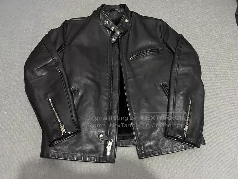 Schott Classic stand-up collar coffee rider motorcycle rock 'n' Size US L / EU 52-54 / 3 - 2 Thumbnail