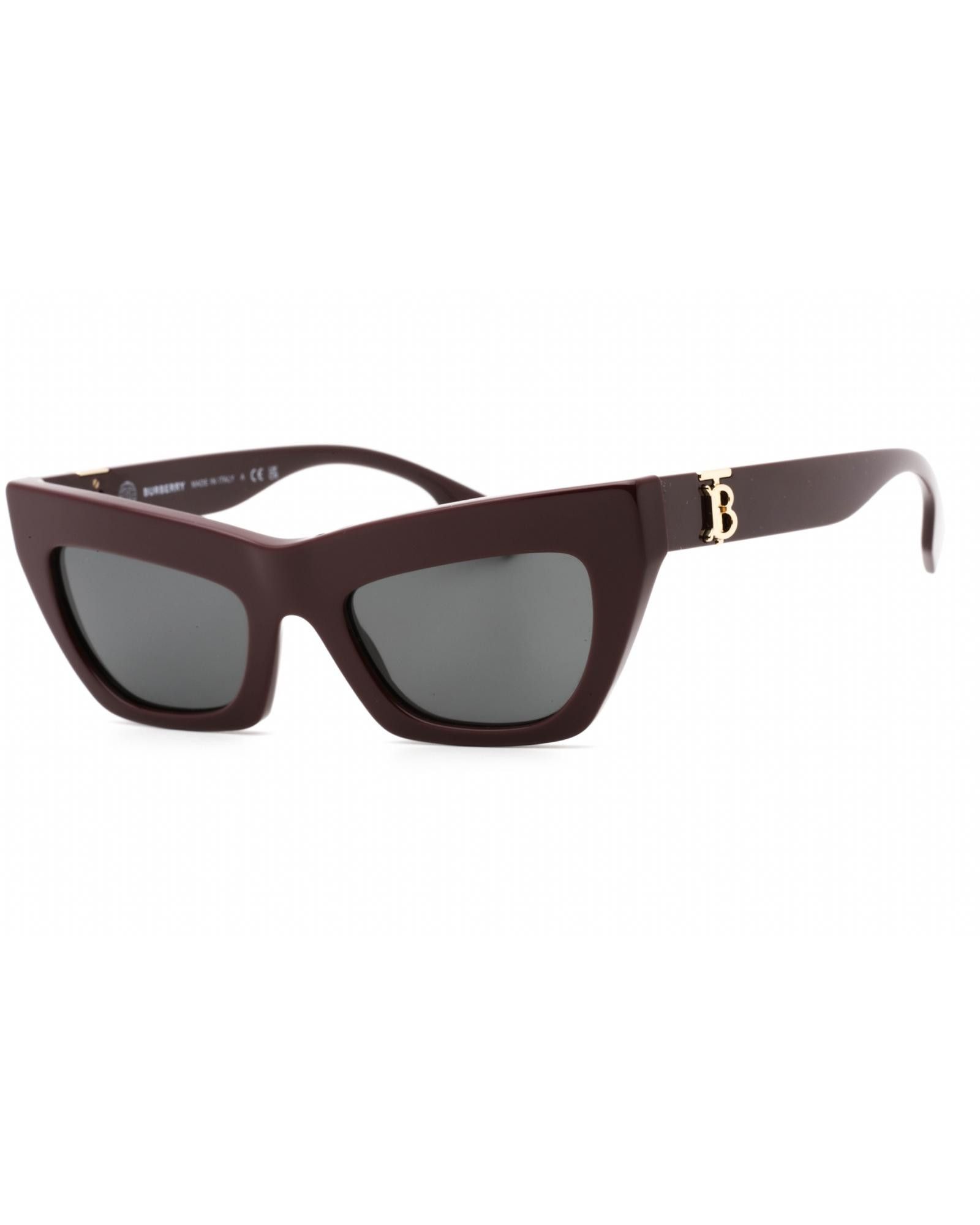 image of Burberry 0Be4405 Sunglasses Bordeaux / Dark Grey, Women's