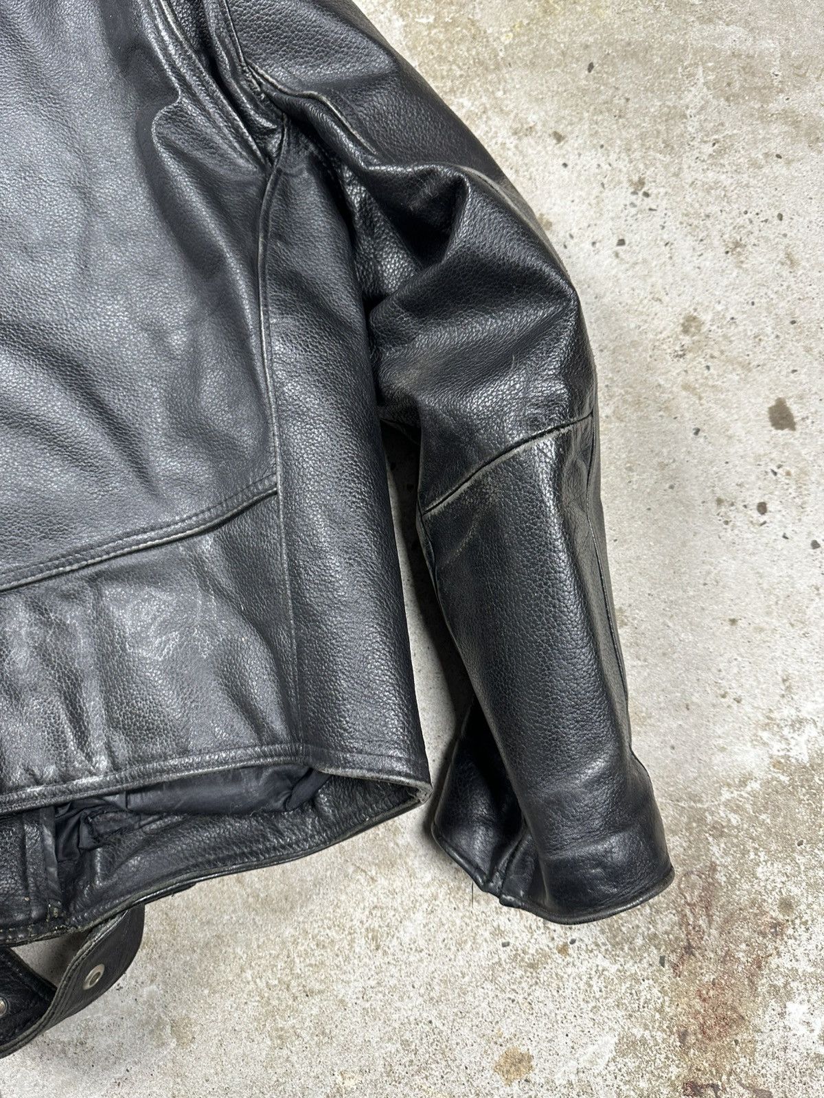 Genuine Leather × Vintage Vintage Y2K Ramones Black Moto Biker Leather Jacket Heavy Size US L / EU 52-54 / 3 - 16 Thumbnail