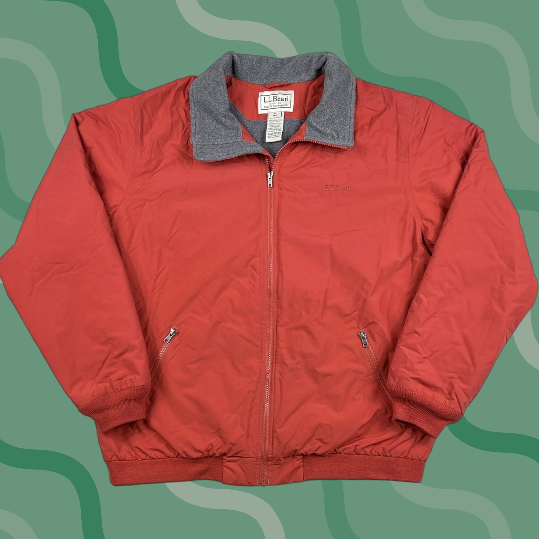 Vintage VINTAGE L.L. Bean Jacket Bomber XL Men Orange Nylon Fleece Lined Windbreaker 90s Ski Size US XL / EU 56 / 4 - 1 Thumbnail
