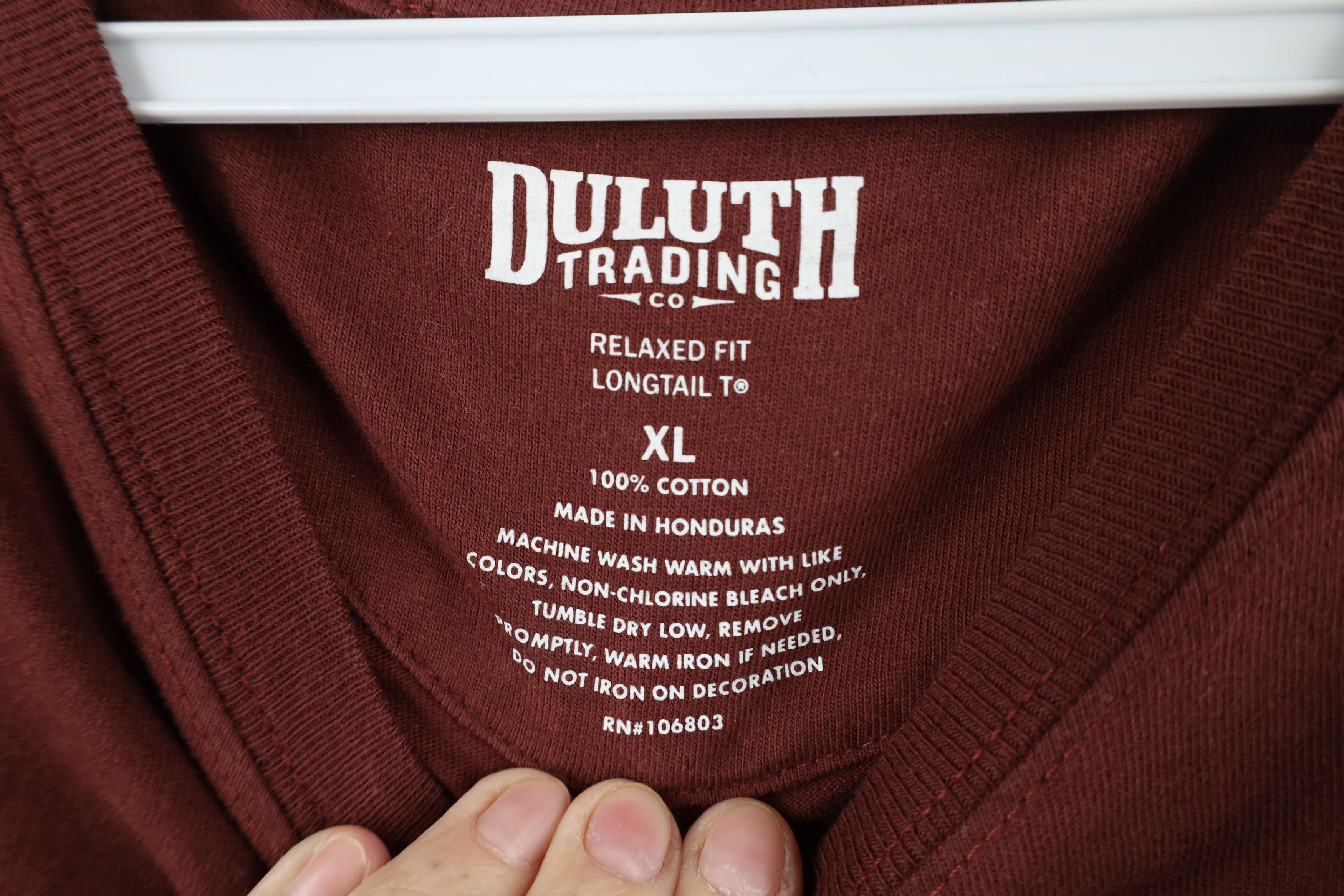 Duluth Trading Company × Vintage Duluth Trading Longtail Beaver Long Sleeve T-Shirt Burgundy Size US XL / EU 56 / 4 - 6 Thumbnail