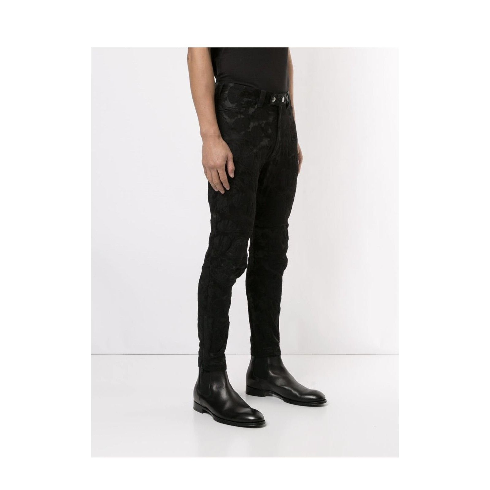 Ann Demeulemeester Ann Demeulemeester Floral Jacquard Skinny Trousers Size US 32 / EU 48 - 2 Thumbnail