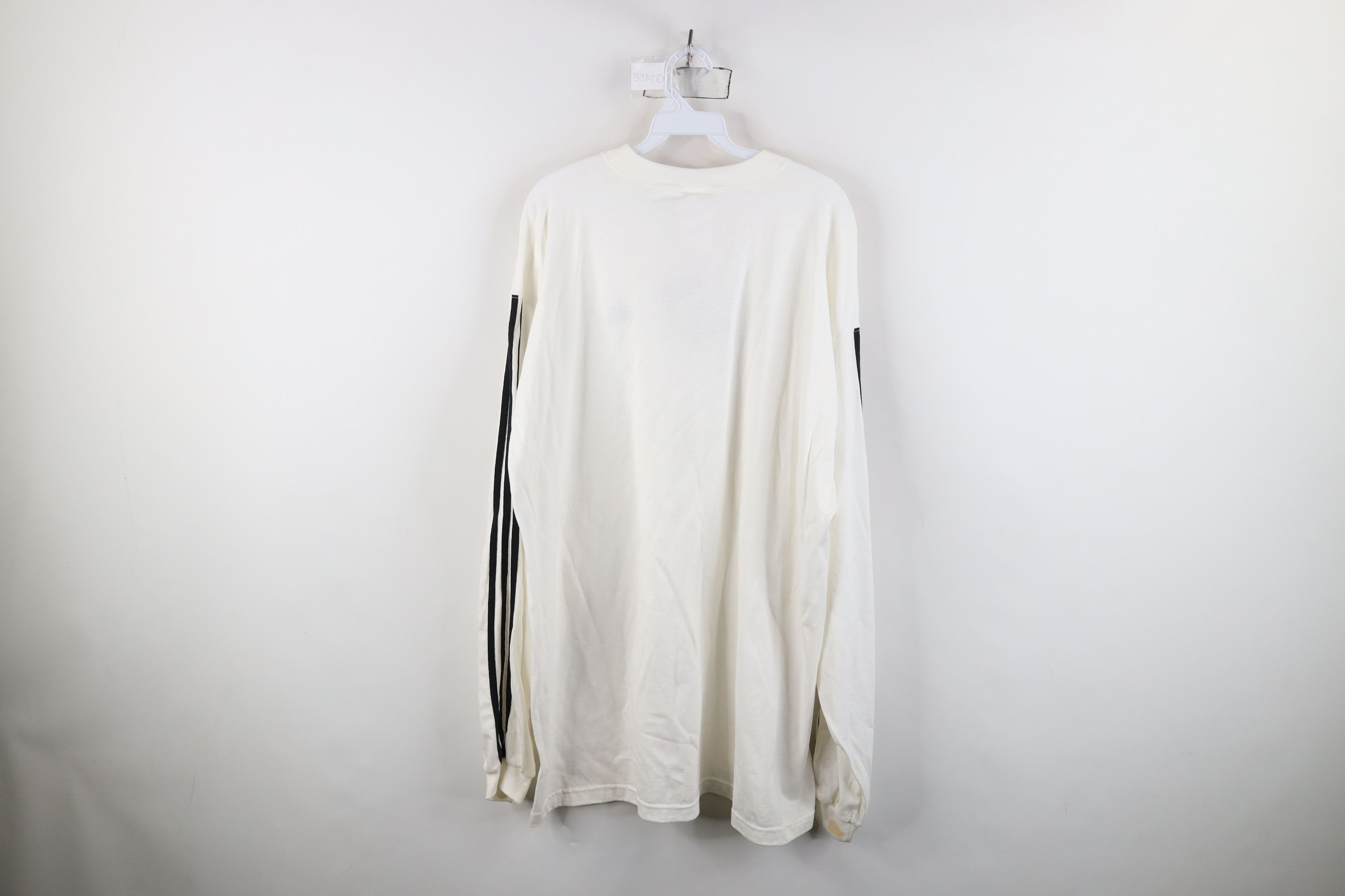 Adidas Deadstock Vintage 90s Adidas Long Sleeve T-Shirt White Size US XL / EU 56 / 4 - 11 Thumbnail