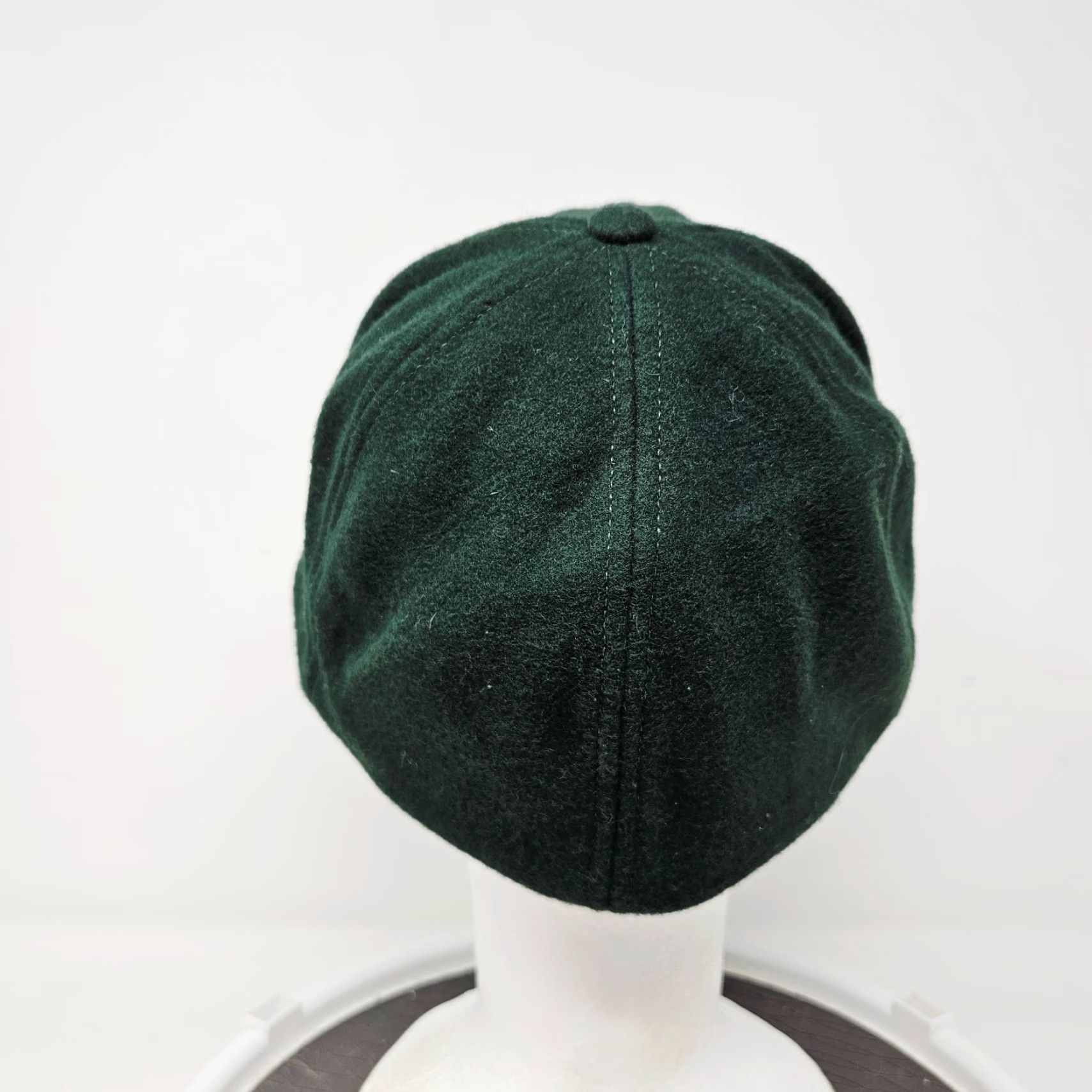 Vintage VINTAGE Green Wool Trapper Hat Mens Wool Trapper Hat M Green Hunting Winter Ear Flap Made in USA 80s Size ONE SIZE - 4 Thumbnail