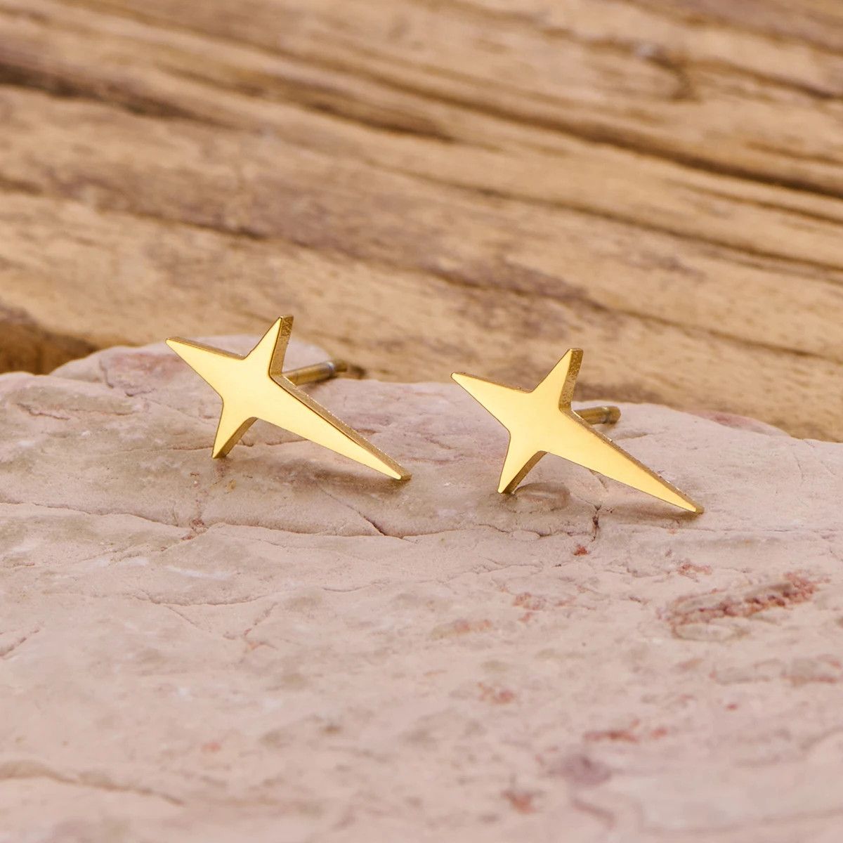 Jewelry Star Cross Mini Stud Earrings Charm Earring Gift Size ONE SIZE - 1 Thumbnail