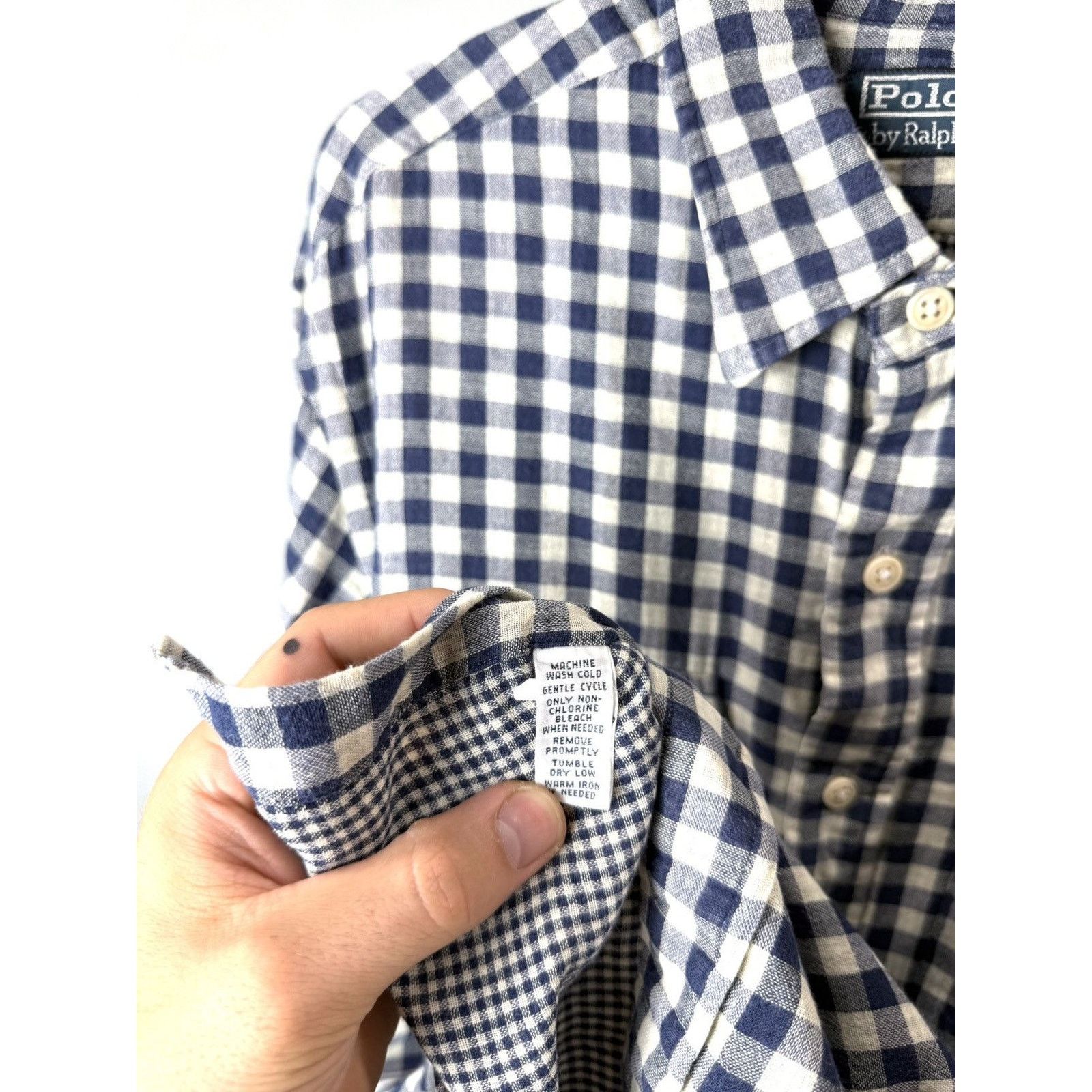 Polo Ralph Lauren Rare Vintage Polo Ralph Lauren Shirt Linen Style Size US L / EU 52-54 / 3 - 9 Thumbnail