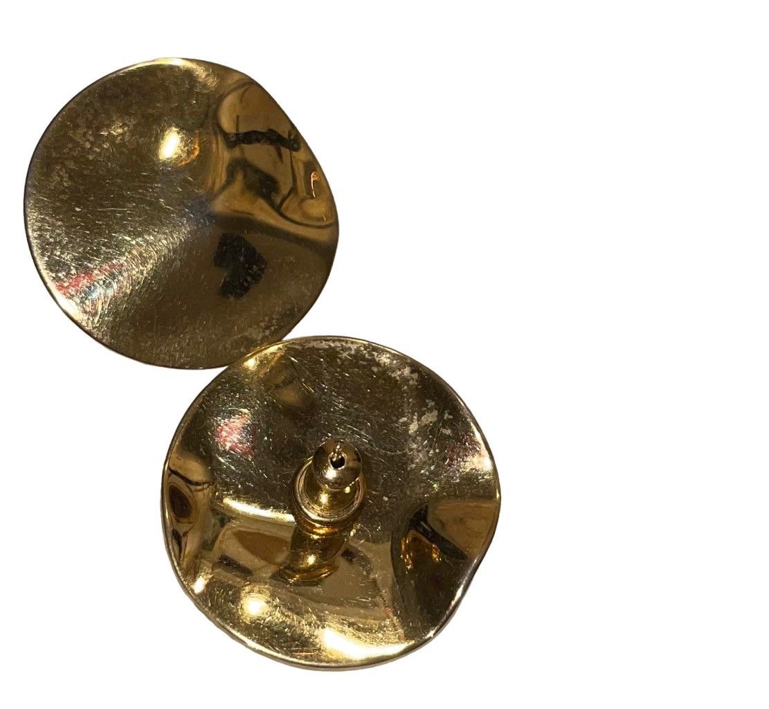 Vintage Vintage 80’s Monet Hammered Dome Earrings Size ONE SIZE - 2 Thumbnail