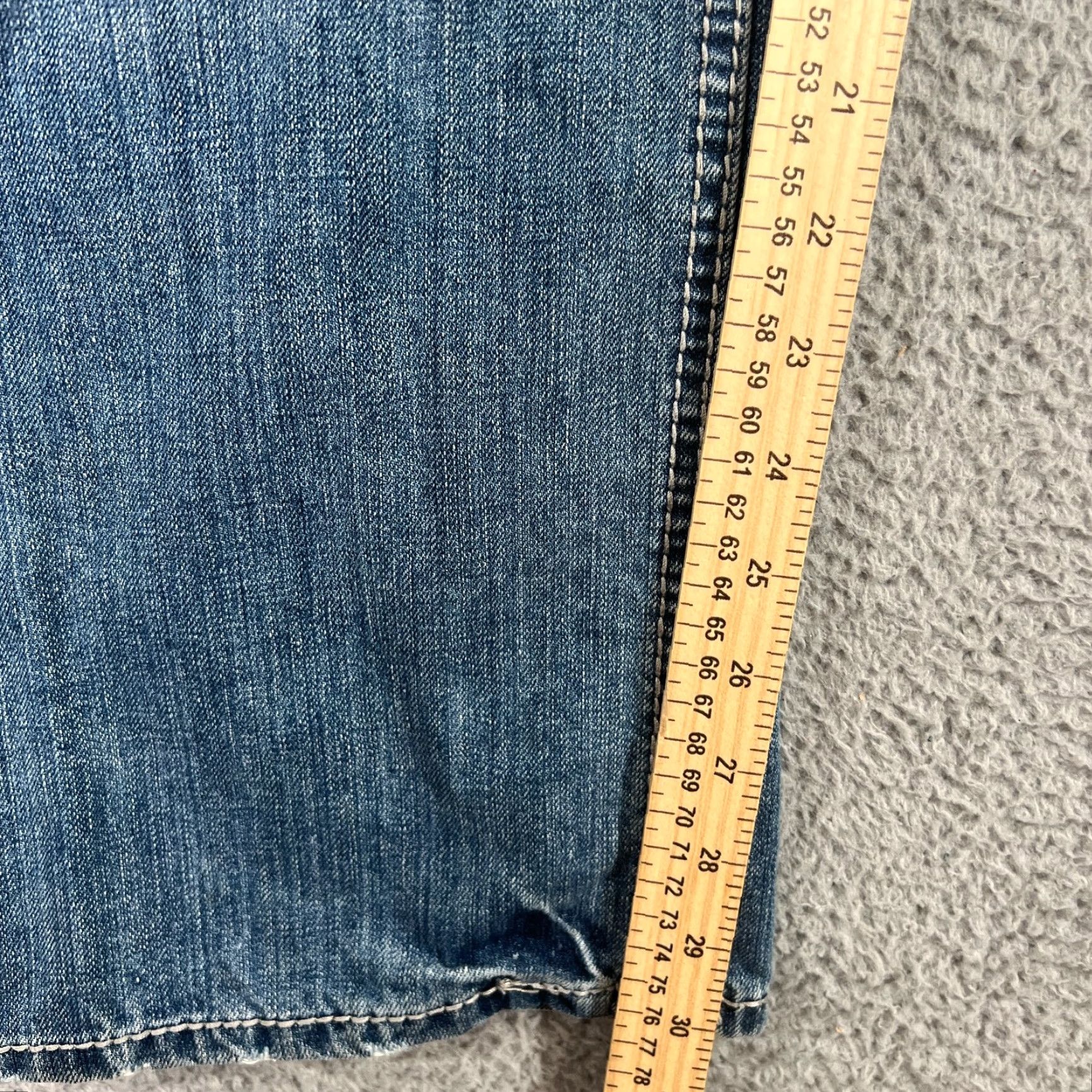 Denime TK Axel Jeans Men 34x32 Distressed Straight Fit Denim Pants Blue 5-Pocket Regular Rise 35in Waist Vintage? No (Preowned) Mens Size US 35 - 4 Thumbnail