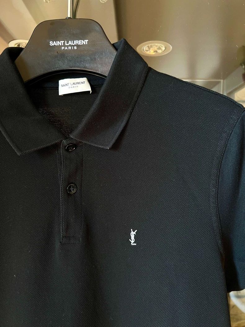 Yves Saint Laurent Saint Laurent 17ss YSL white label polo shirt half sleeve Size US M / EU 48-50 / 2 - 3 Thumbnail