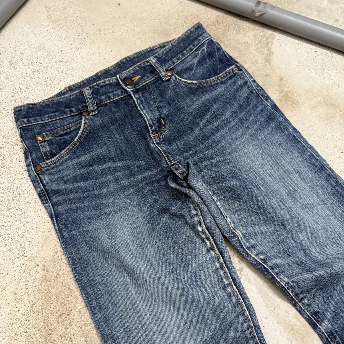 Other Lady Wrangler Whisker Distressed Denim Pants Size 29" - 4 Thumbnail