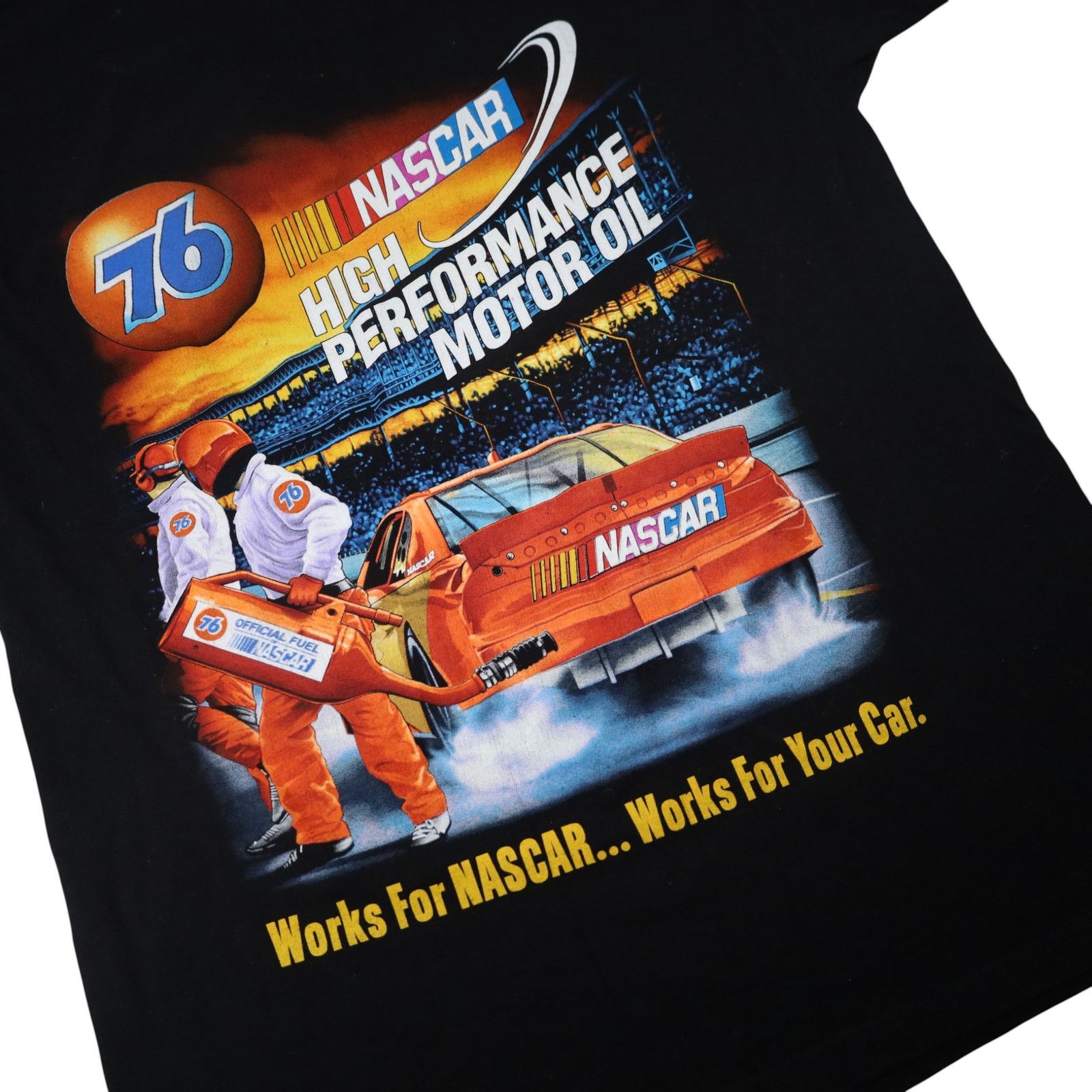 NASCAR × Vintage Vintage Y2k 76 Motor Oil Nascar Graphic T Shirt Size US XL / EU 56 / 4 - 11 Thumbnail