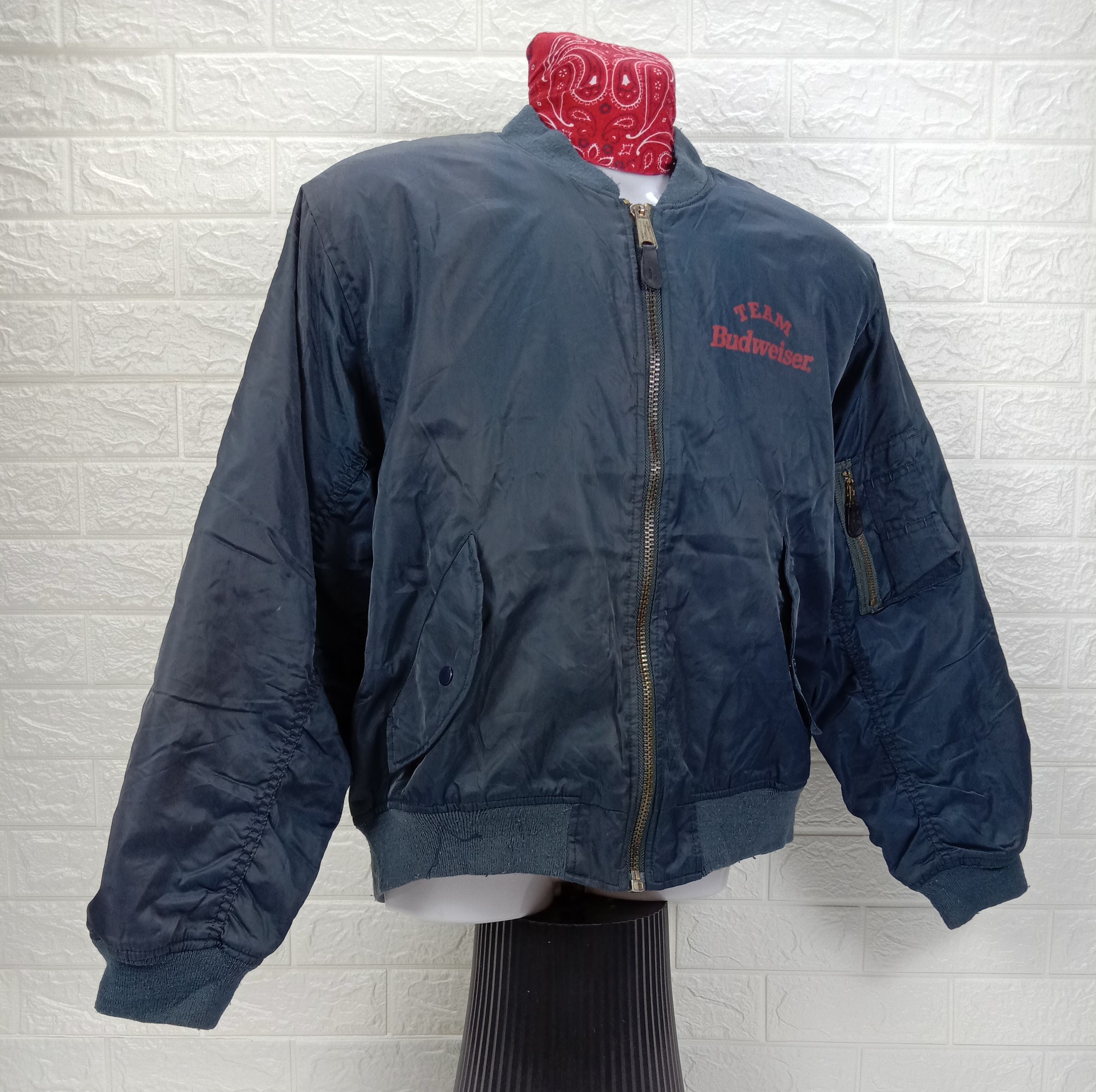 Budweiser Vintage Budweiser Team Reversible Bomber Jacket Size US L / EU 52-54 / 3 - 8 Thumbnail