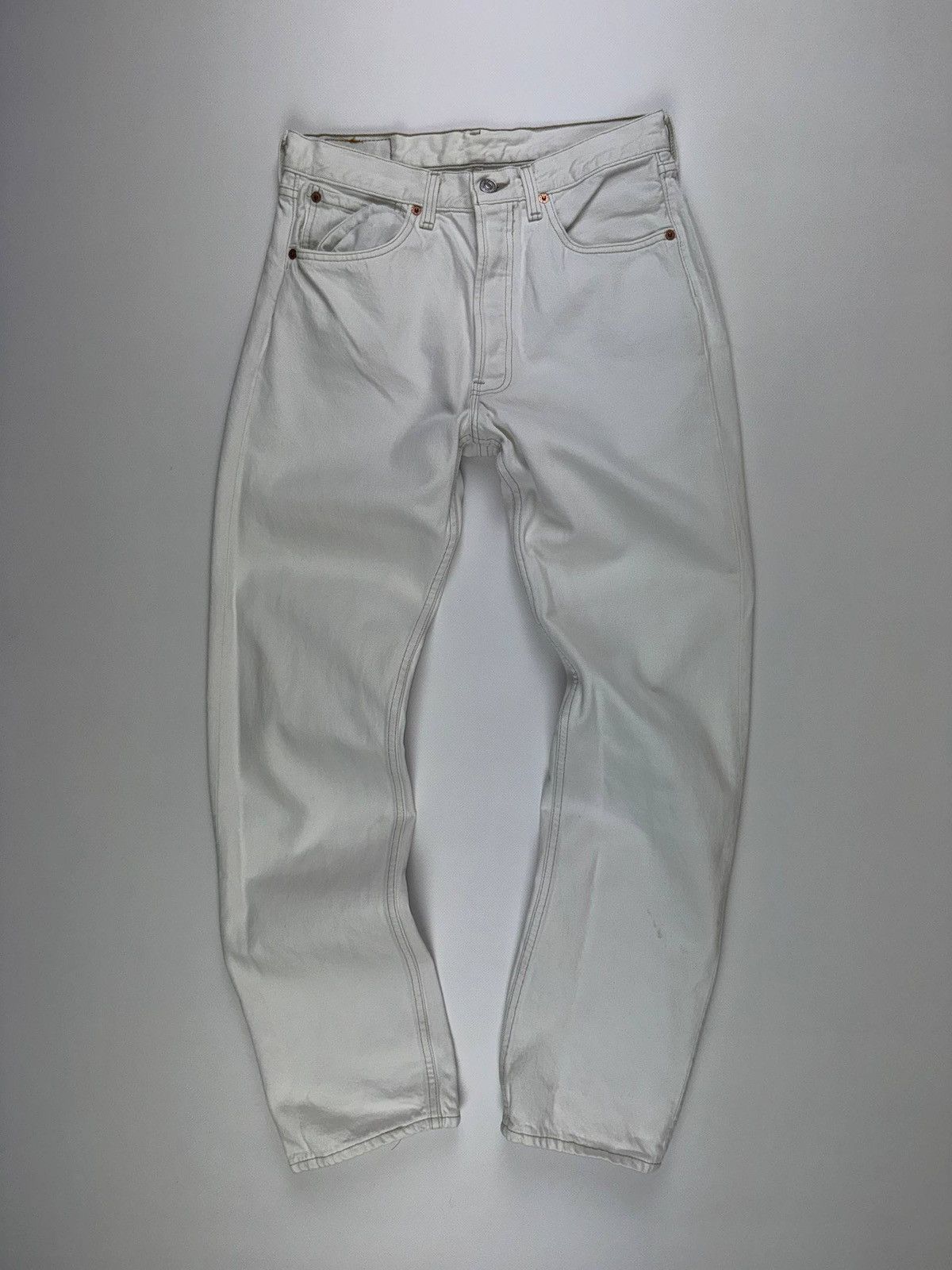 Levi's Vintage Clothing Rare Vintage Levi’s 501 White Denim – Made in USA W31 L32 Size US 31 - 3 Thumbnail