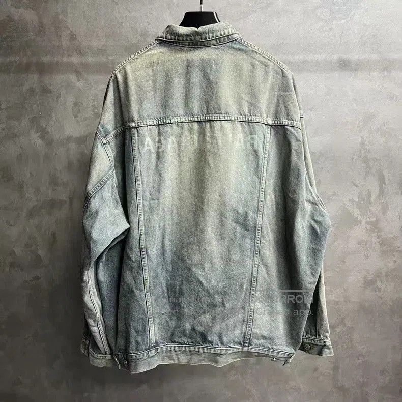 Balenciaga Balenciaga Blue Logo Denim Jacket. Size US S / EU 44-46 / 1 - 2 Thumbnail