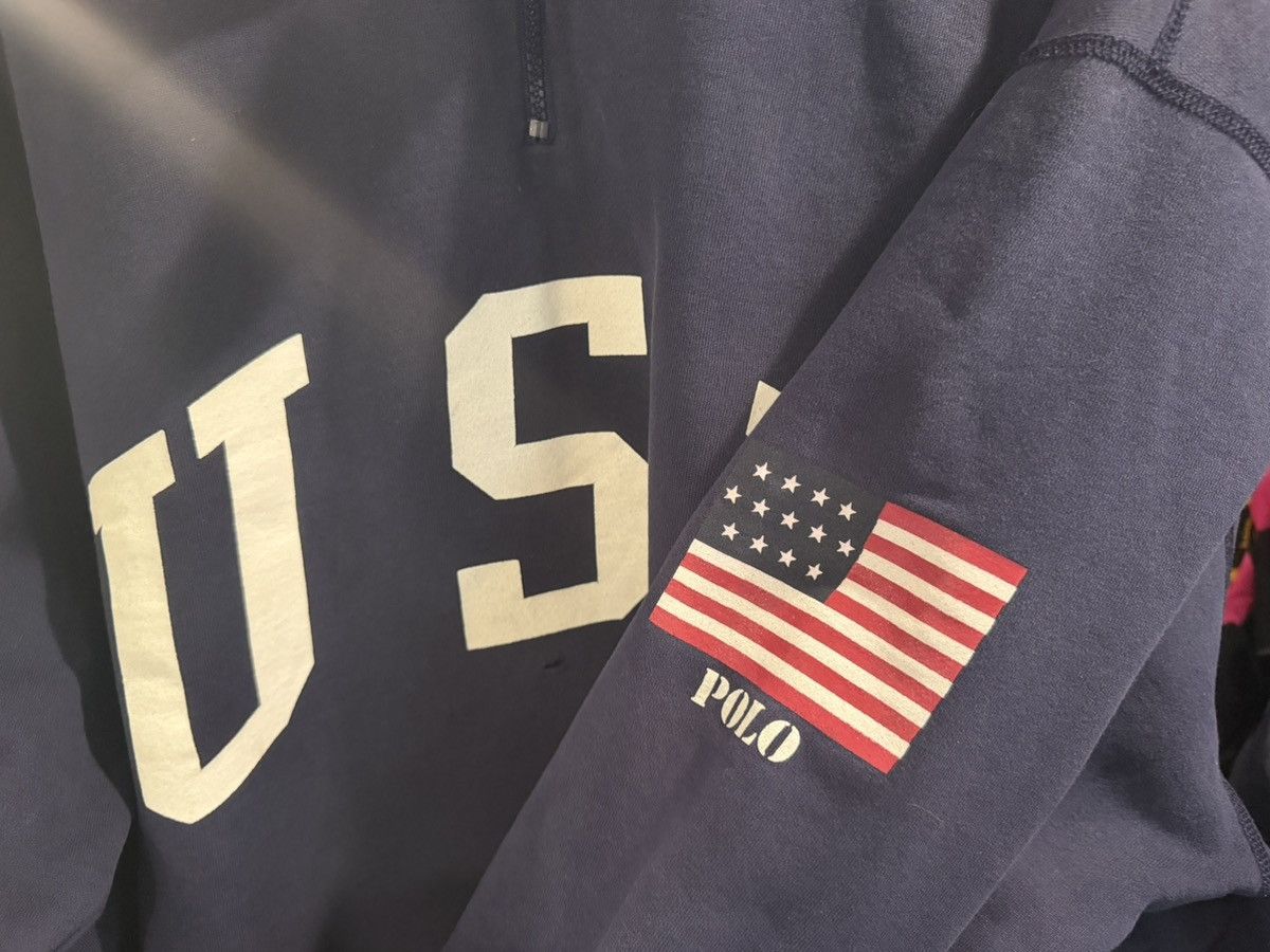 Polo Ralph Lauren Vintage Polo Ralph Lauren "USA" 1/4 Zip - Navy - Size L Size US L / EU 52-54 / 3 - 5 Thumbnail