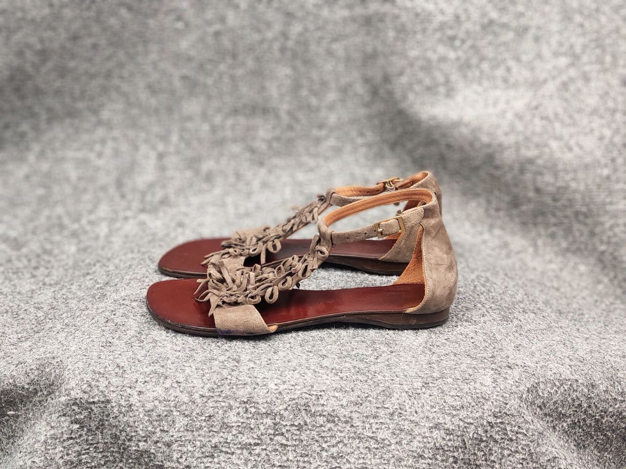 Chip & Pepper Chie Mihara Premium leather sandals without heels Shoes Size US 8.5 / IT 38.5 - 5 Thumbnail