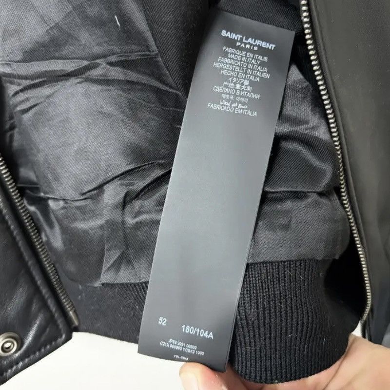 Saint Laurent Paris Saint Laurent Leather Bomber Jacket in Large Size US L / EU 52-54 / 3 - 5 Thumbnail