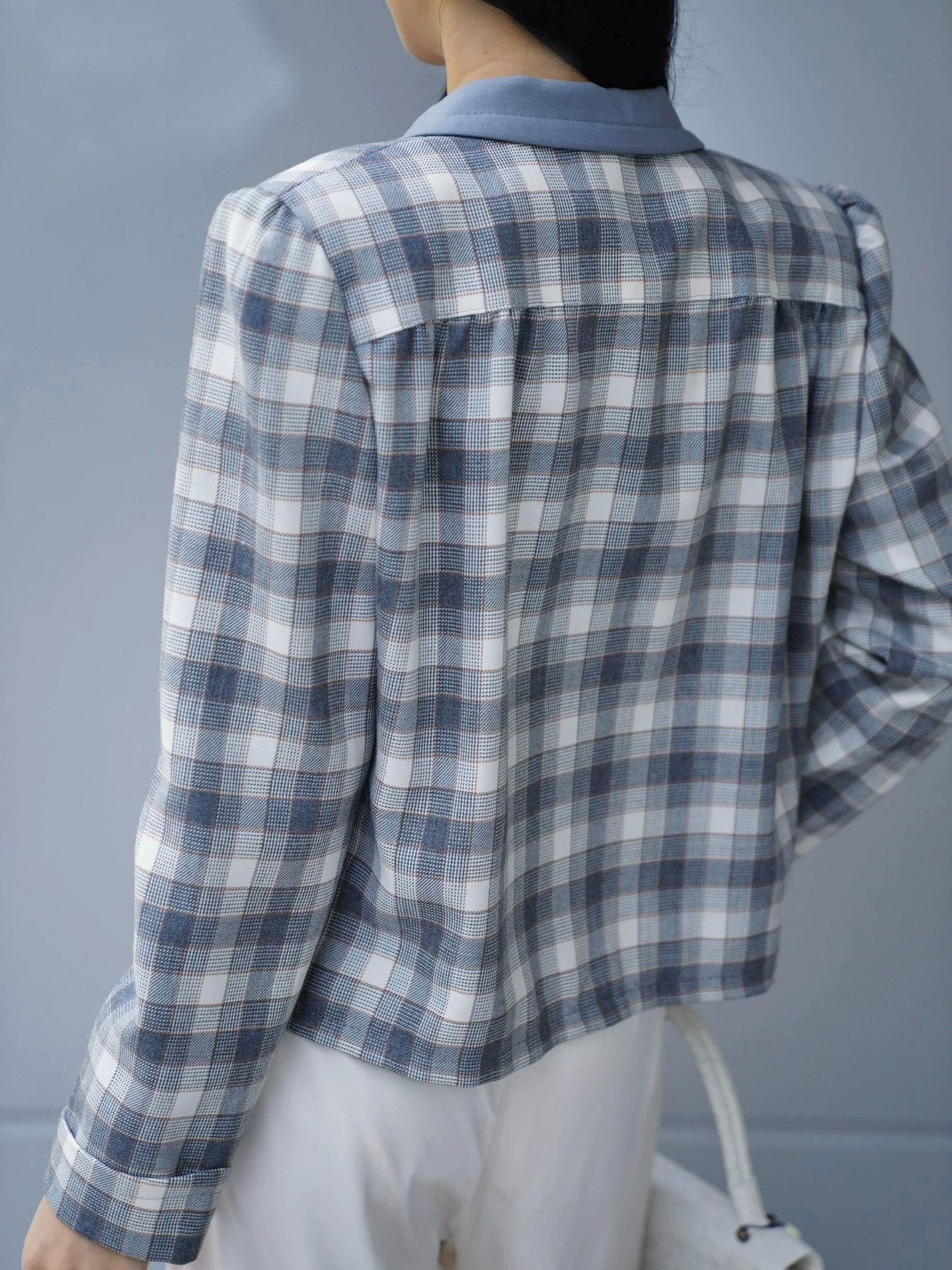 Valentino Valentino Vintage Wool Check Short Blazer IT46/L Size L / US 10 / IT 46 - 4 Thumbnail