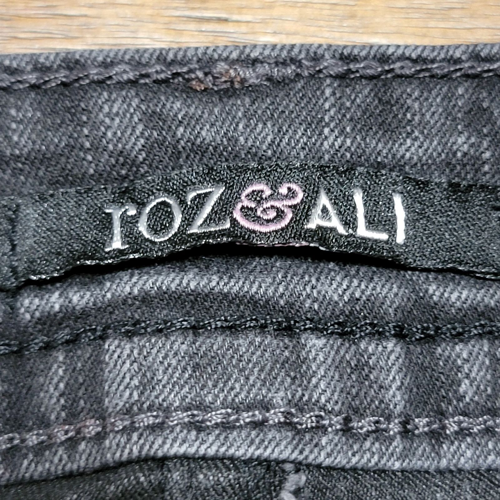 Other Roz & Ali Straight Denim Jeans w/ Pocket Bling - Size 10 Size 32" / US 10 / IT 46 - 6 Thumbnail